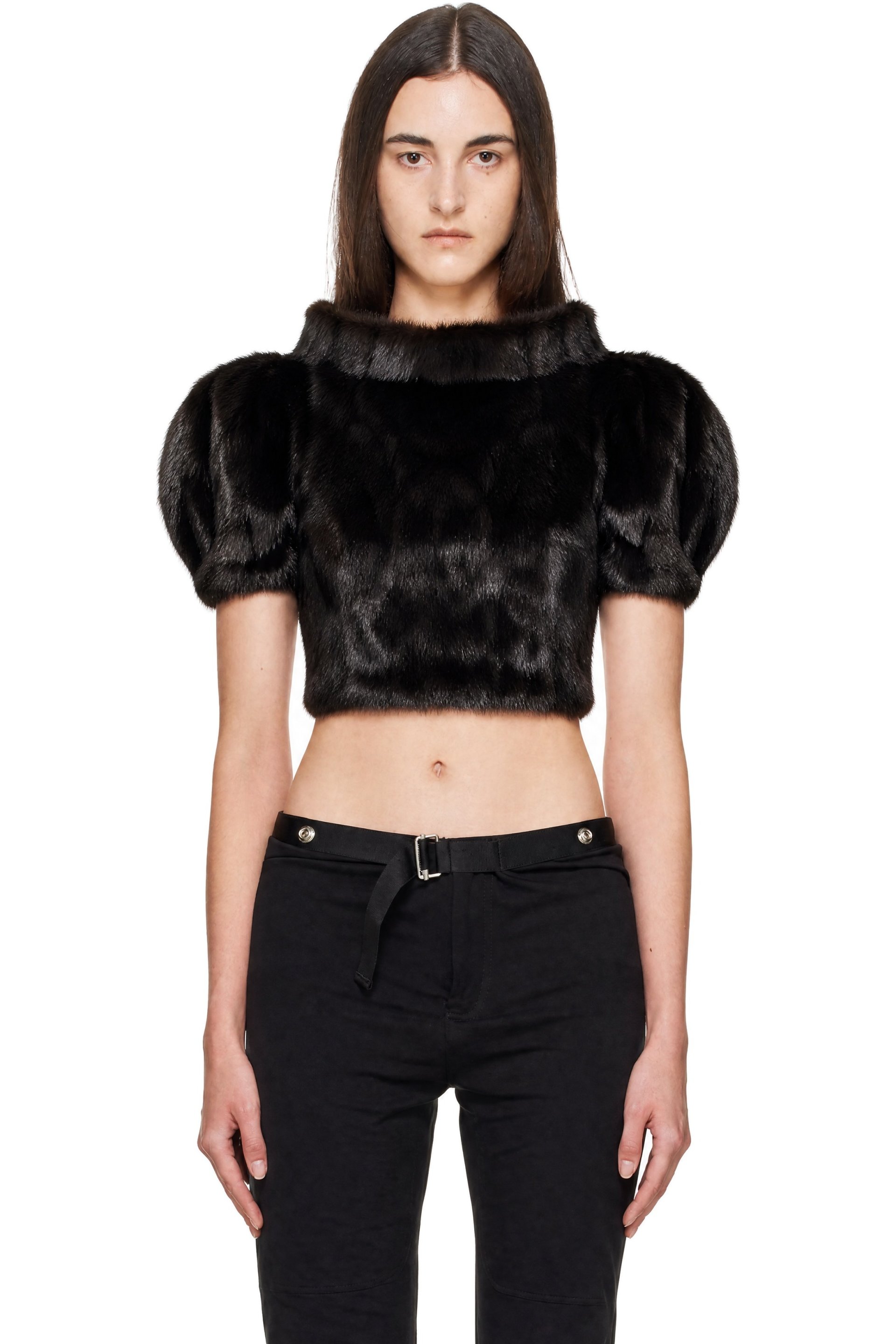 FIDAN NOVRUZOVA - Brown Alix Faux-Fur Blouse