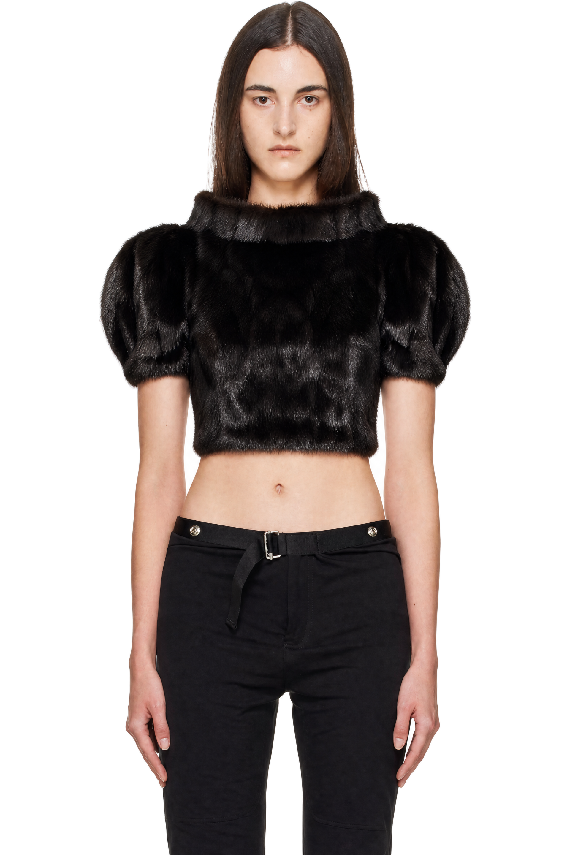 FIDAN NOVRUZOVA - Brown Alix Fux-Fur Blouse