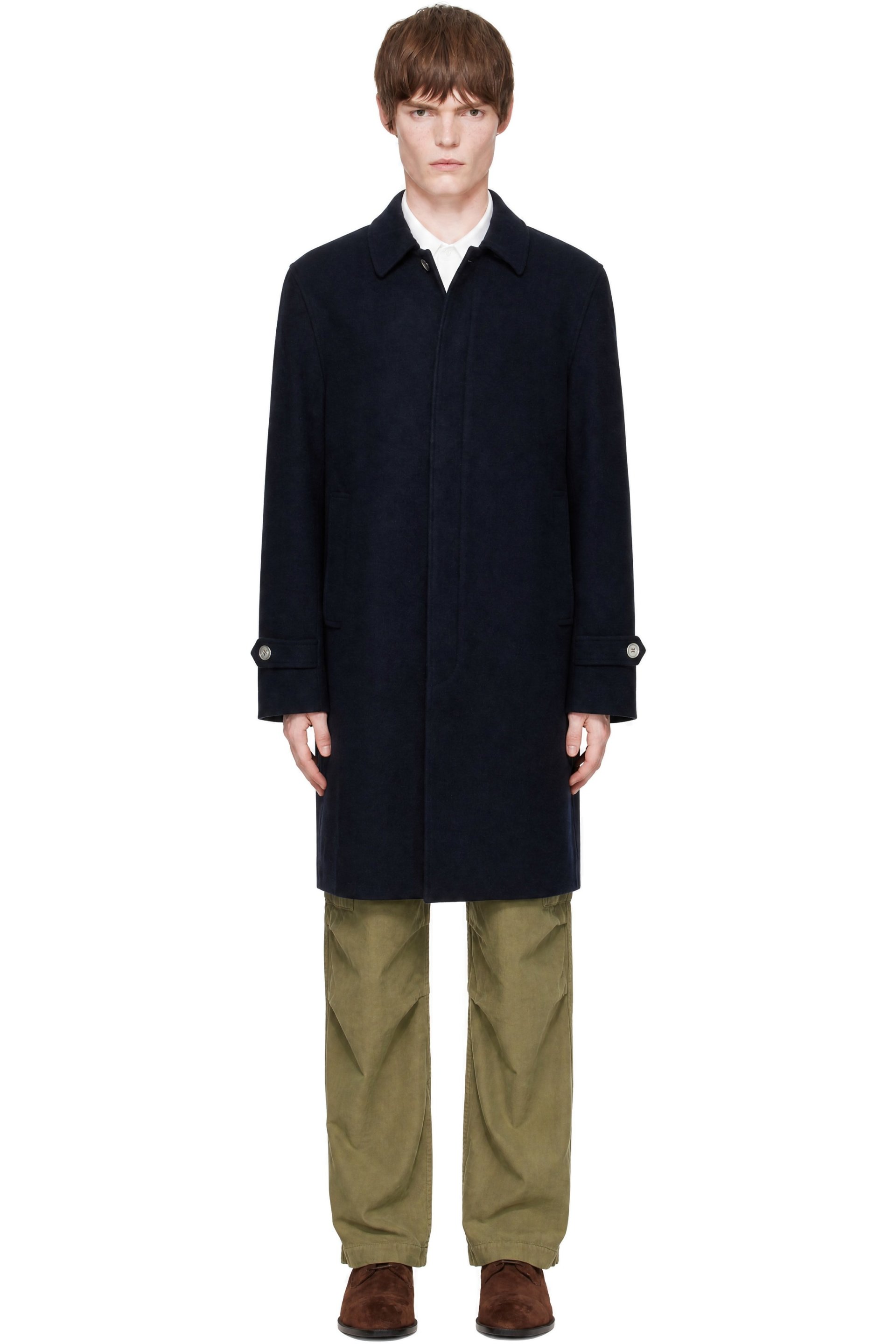 Palmes - Manteau Cedric bleu marine en laine