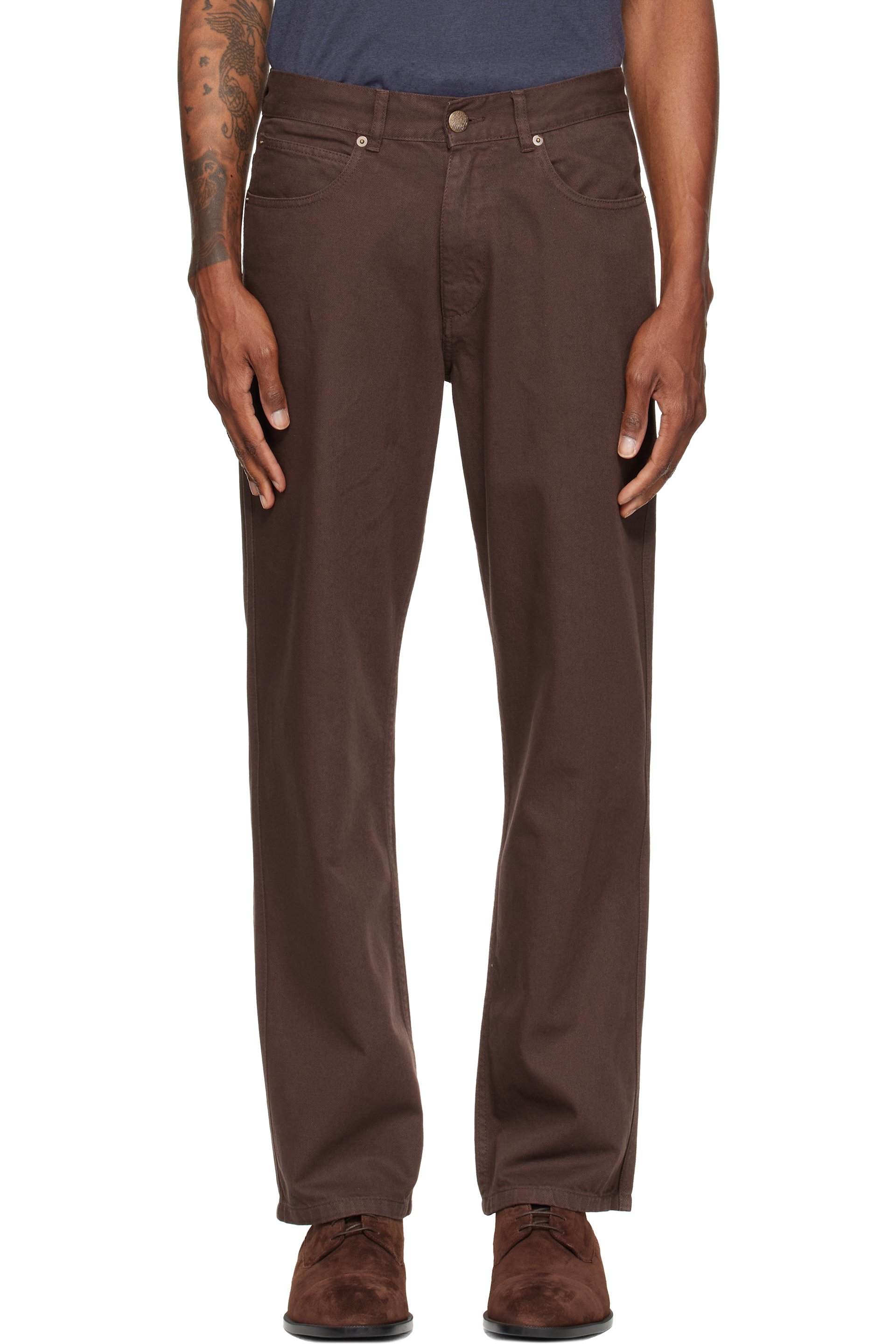 Palmes - Brown Coarse Trousers