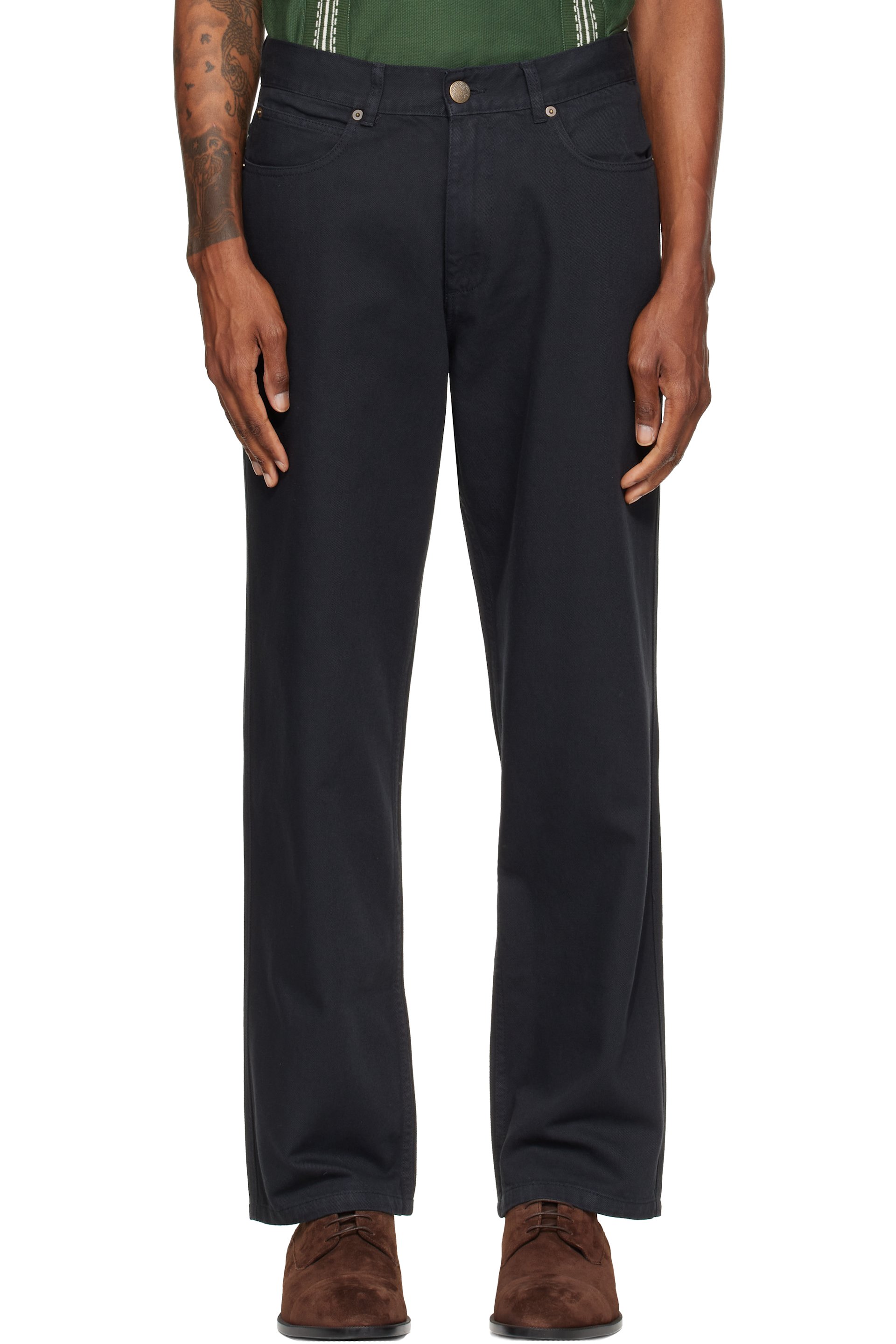 Palmes - Black Coarse Trousers