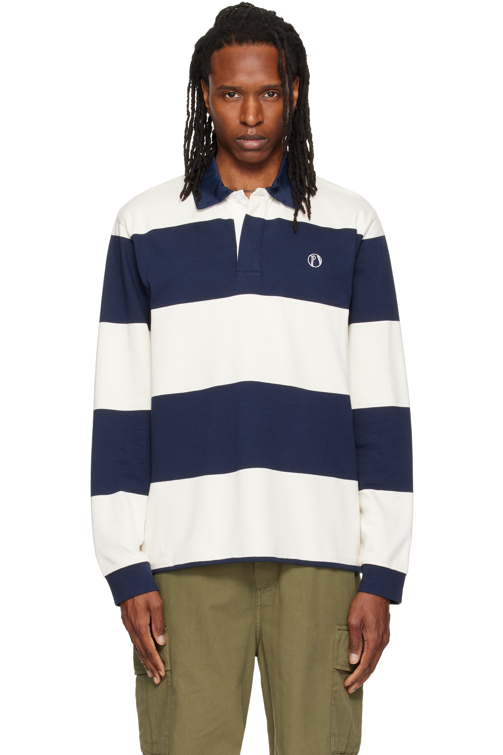 Palmes - Navy & White Ball Rugby Polo