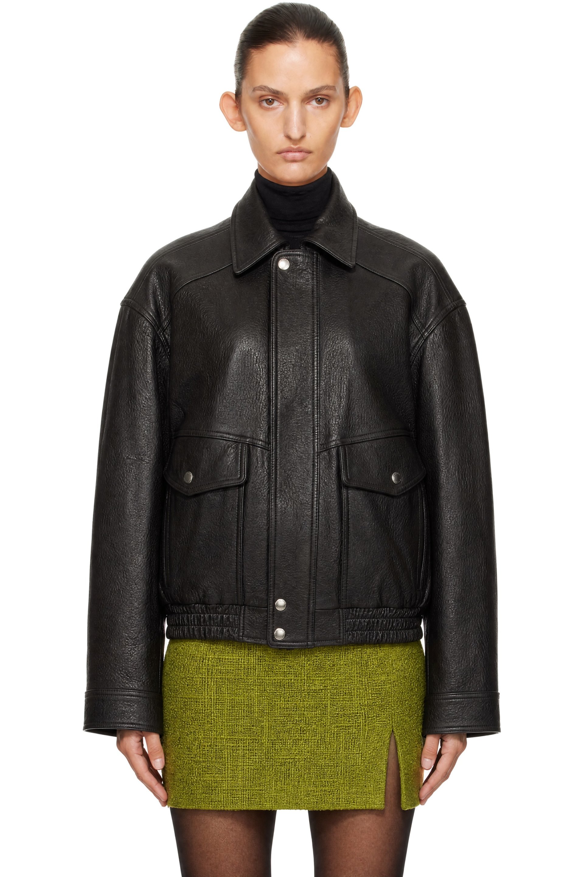 Dunst - Brown Oversized Vintage Leather Blouson Jacket