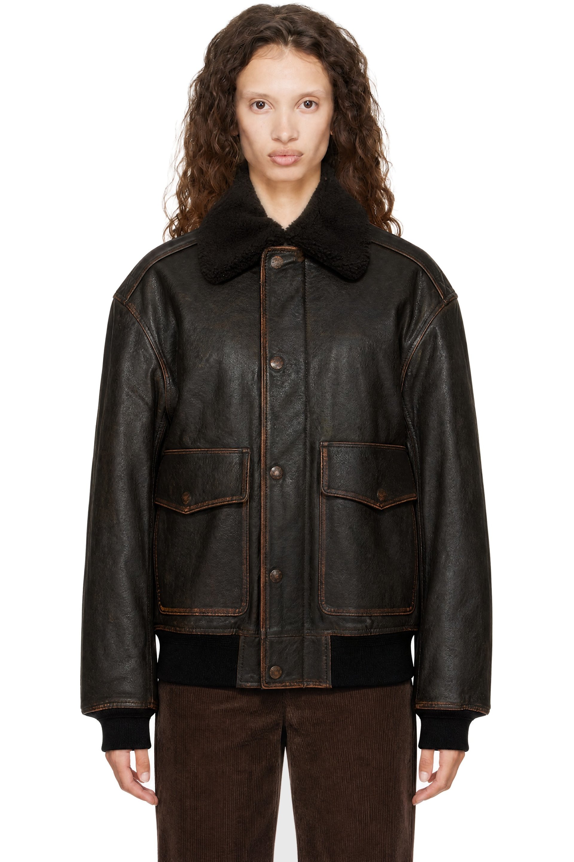 Dunst - Black Detachable A-2 Blouson Leather Jacket
