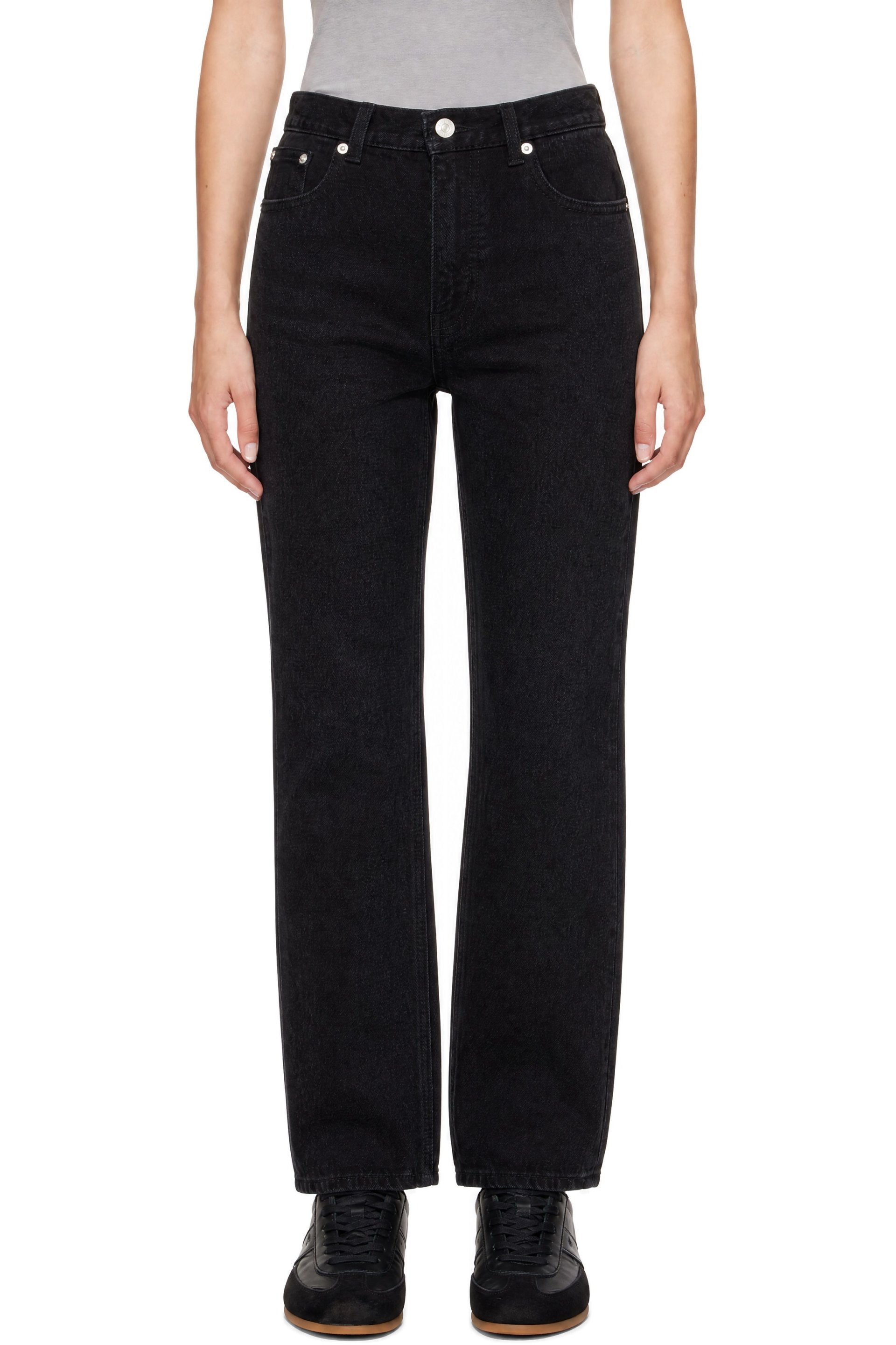 Dunst - Black Slick Cigarette Jeans