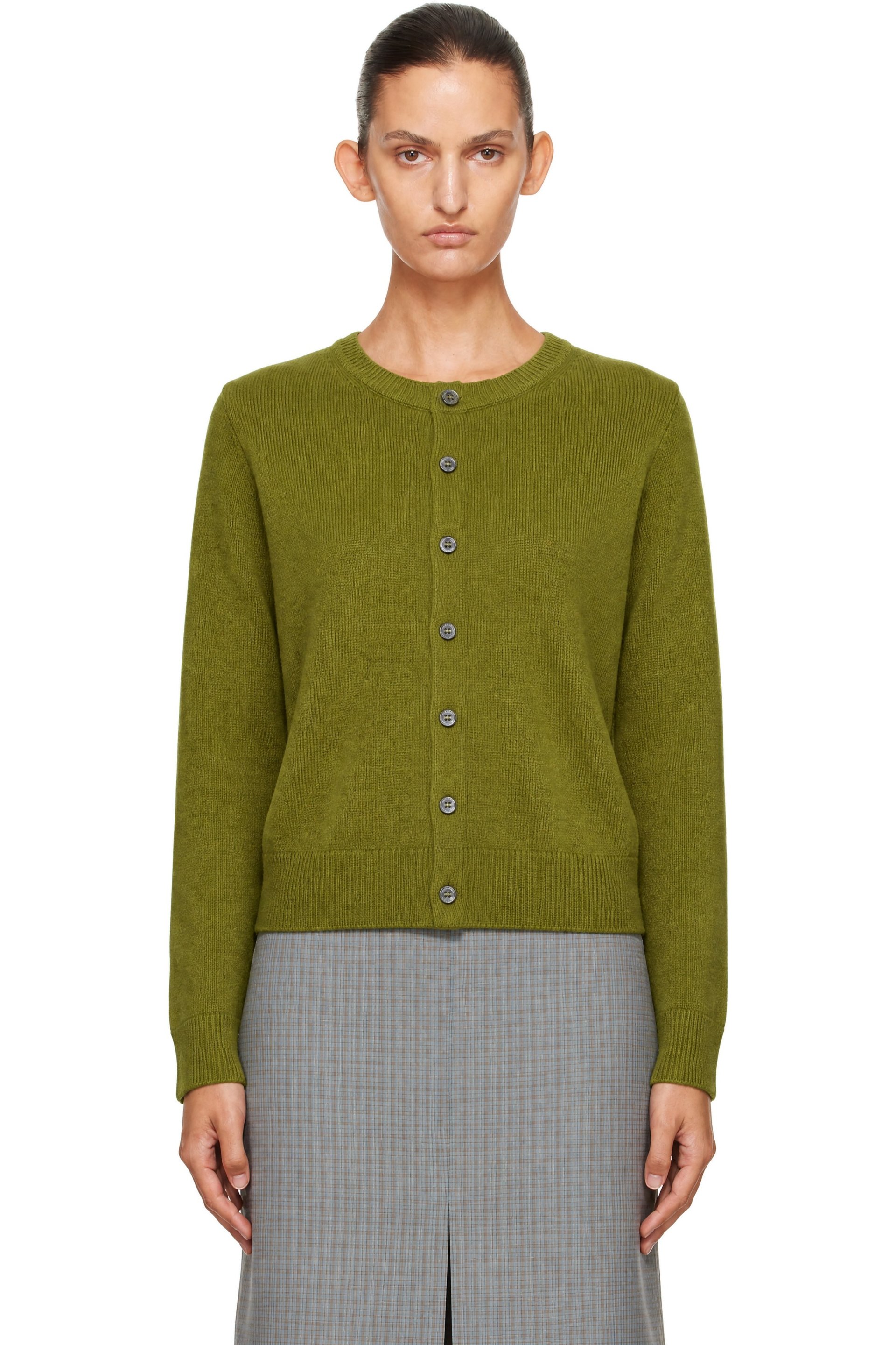 Dunst - Green Crewneck Knit Cardigan