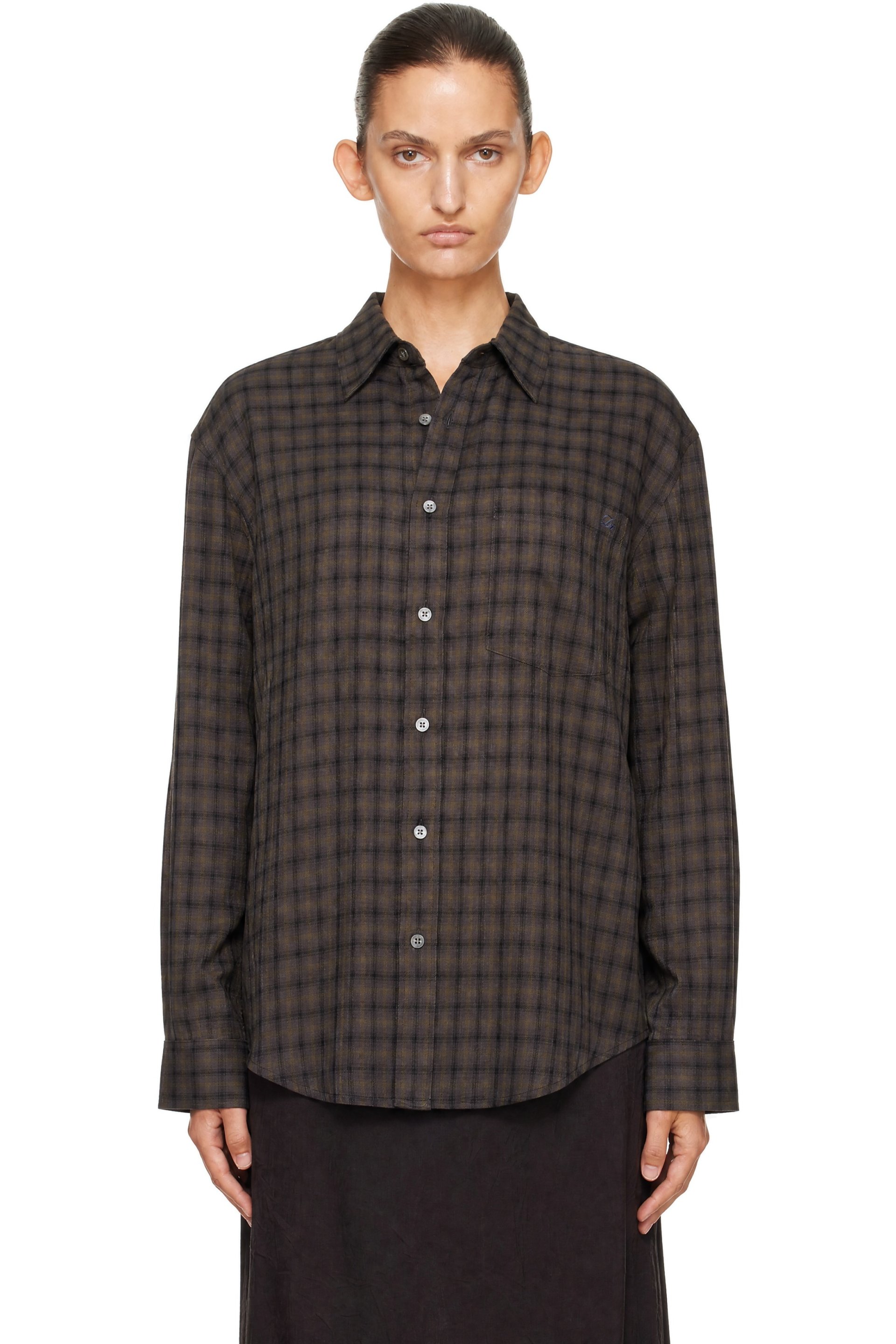 Dunst - Gray Checked Flannel Shirt