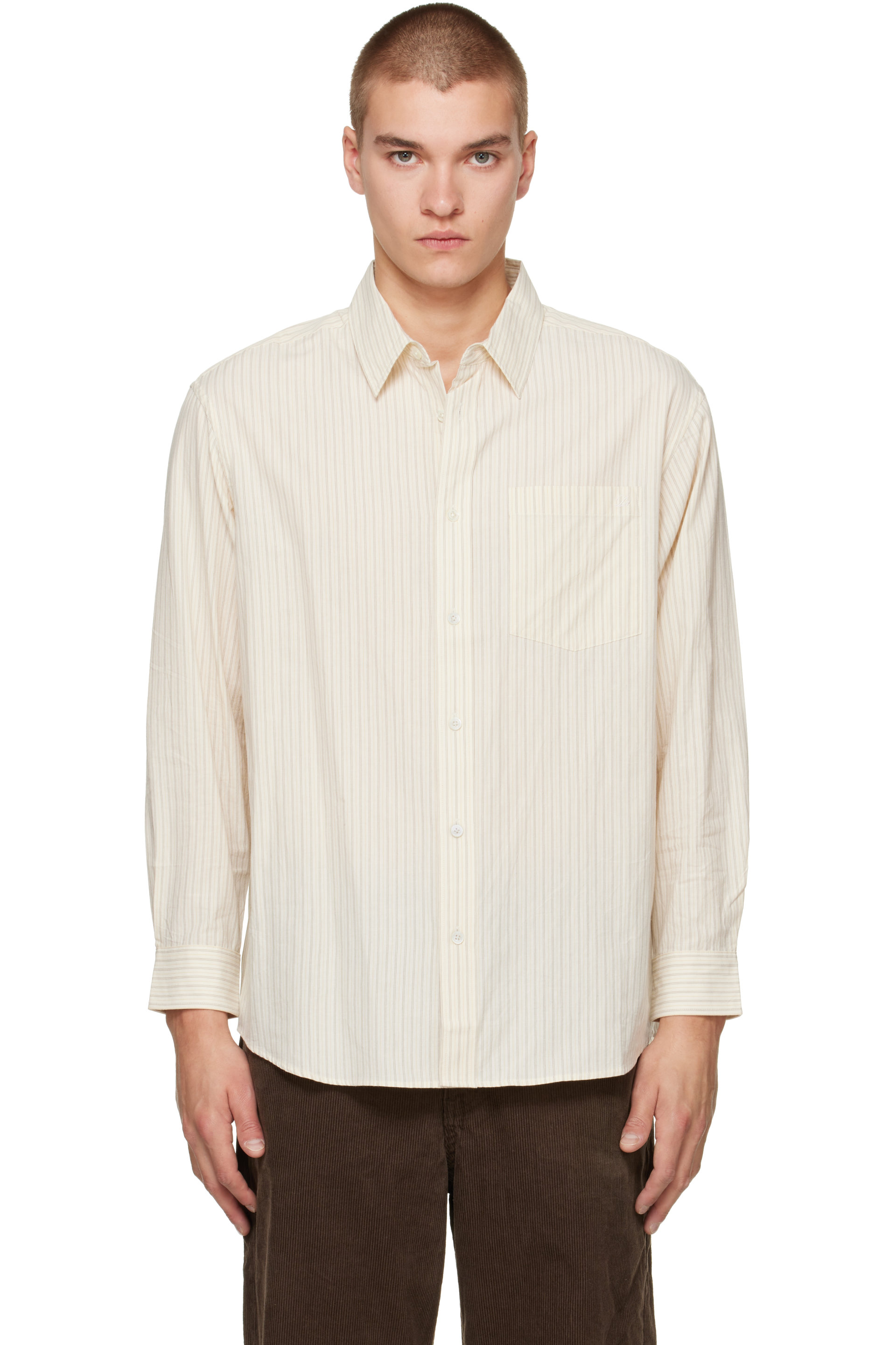Dunst - Off-White Informal Striped Shirt