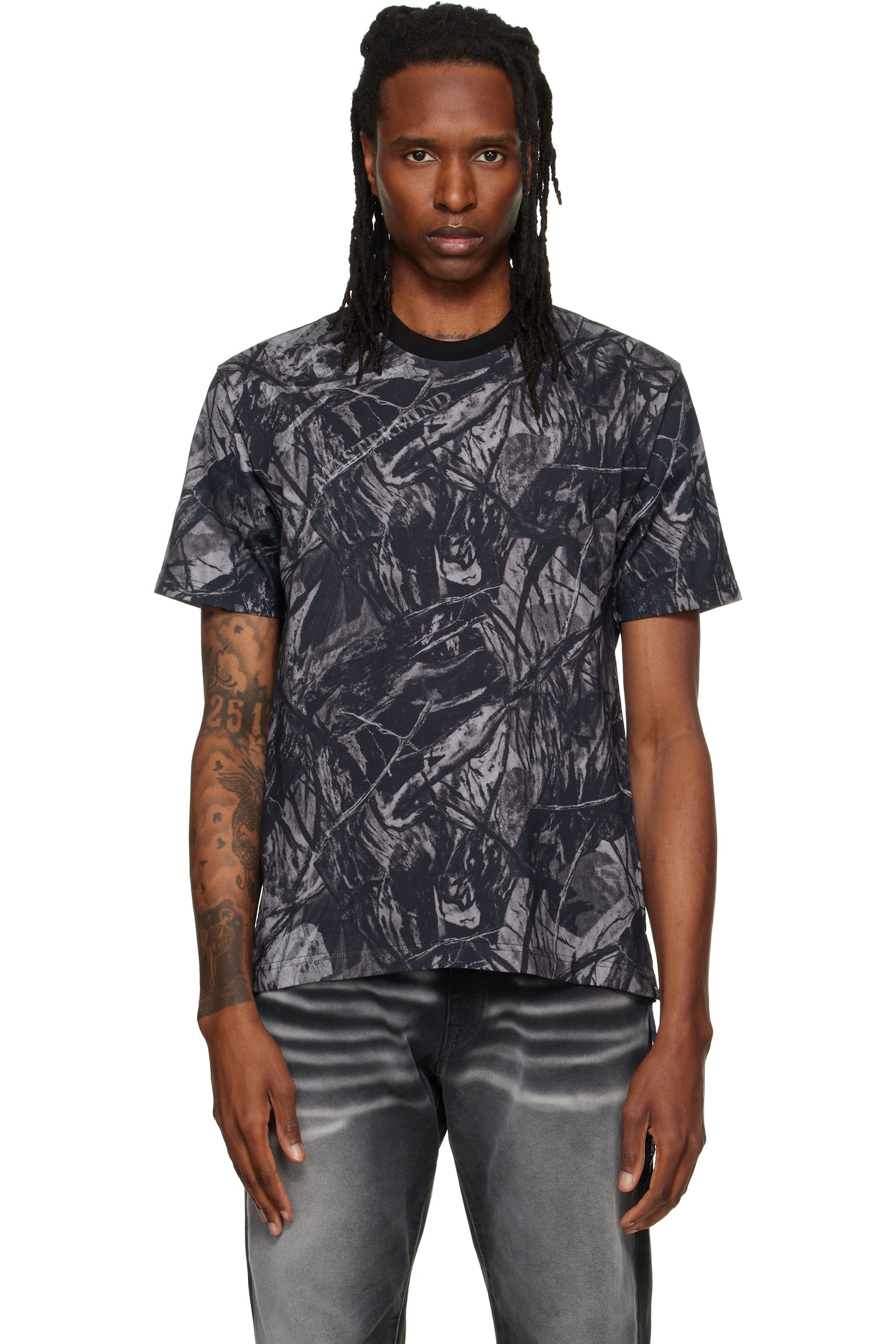 MASTERMIND WORLD - Black MW OG Forest Camo S/S T-shirt