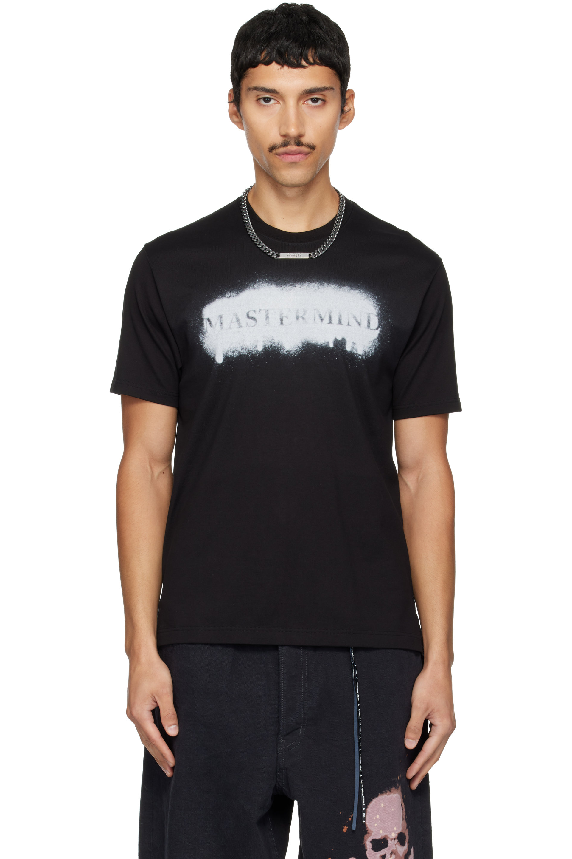 MASTERMIND WORLD - Black Spray Art S/S T-shirt