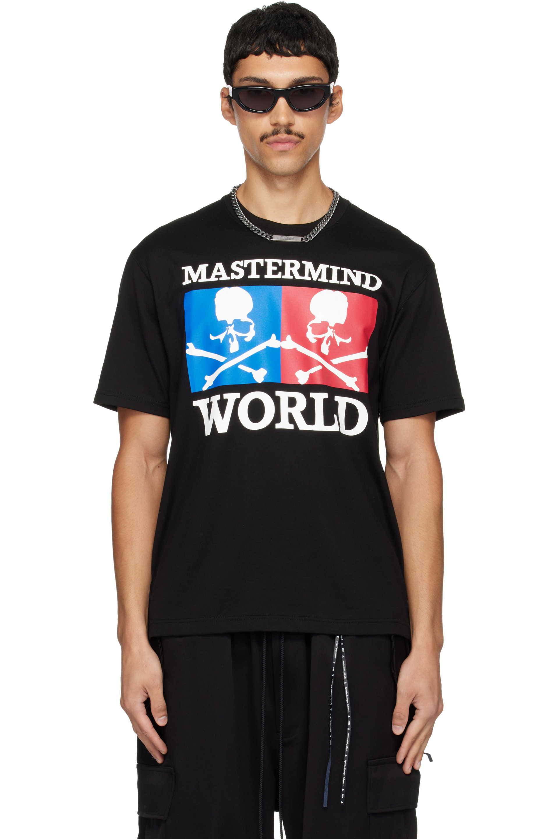 MASTERMIND WORLD - Black MW Two-Tone Motif Logo SS T-shirt