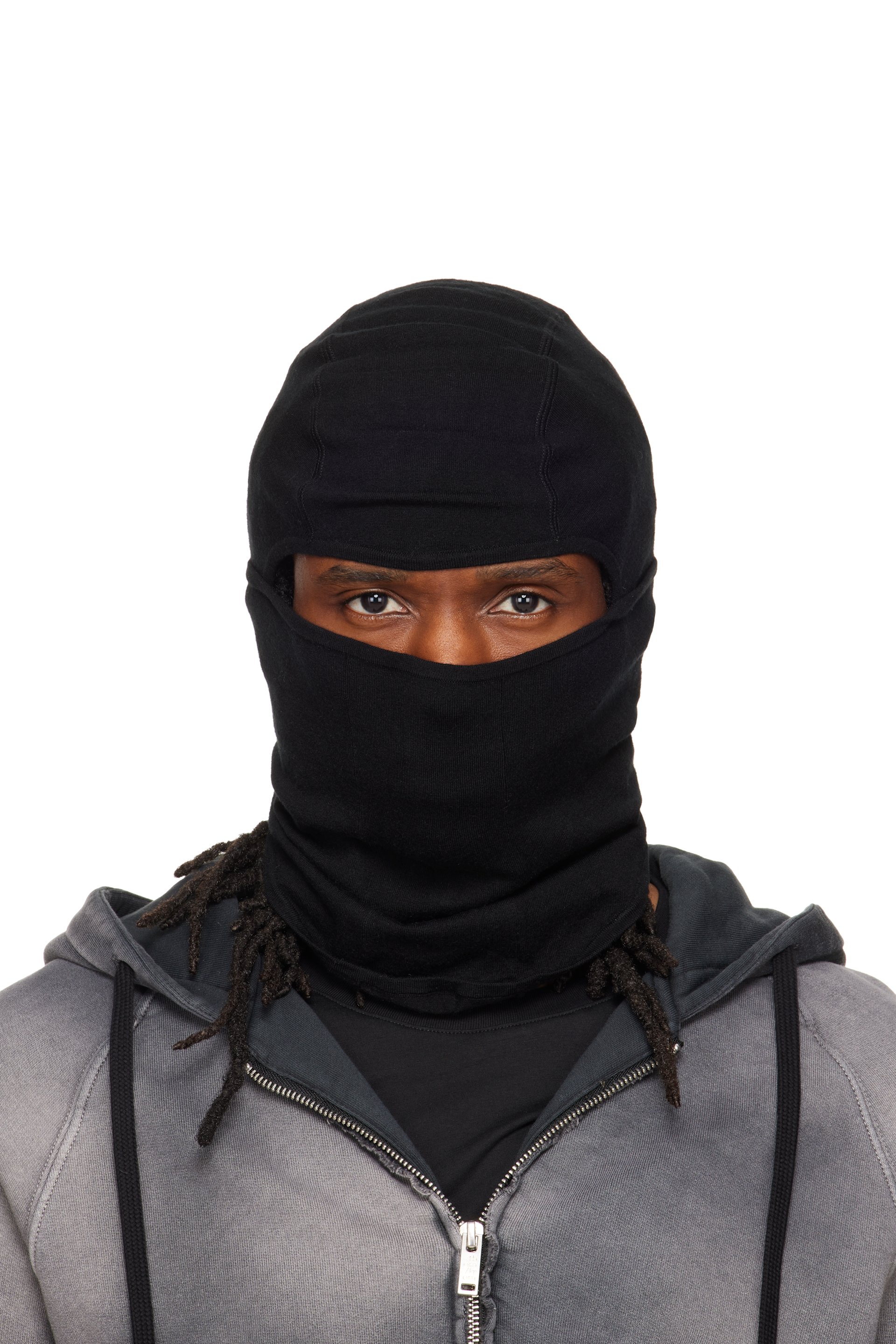 thom/krom - Black Cashmere Blend Performance Knit Balaclava