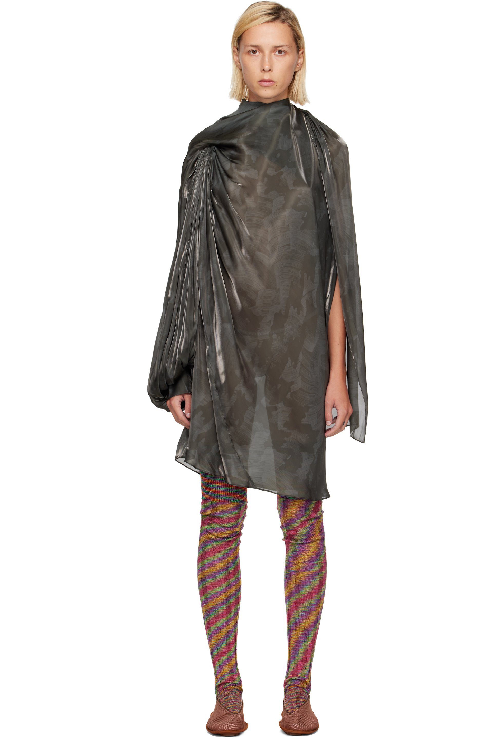 Kiko Kostadinov - Gray Caspian Minidress