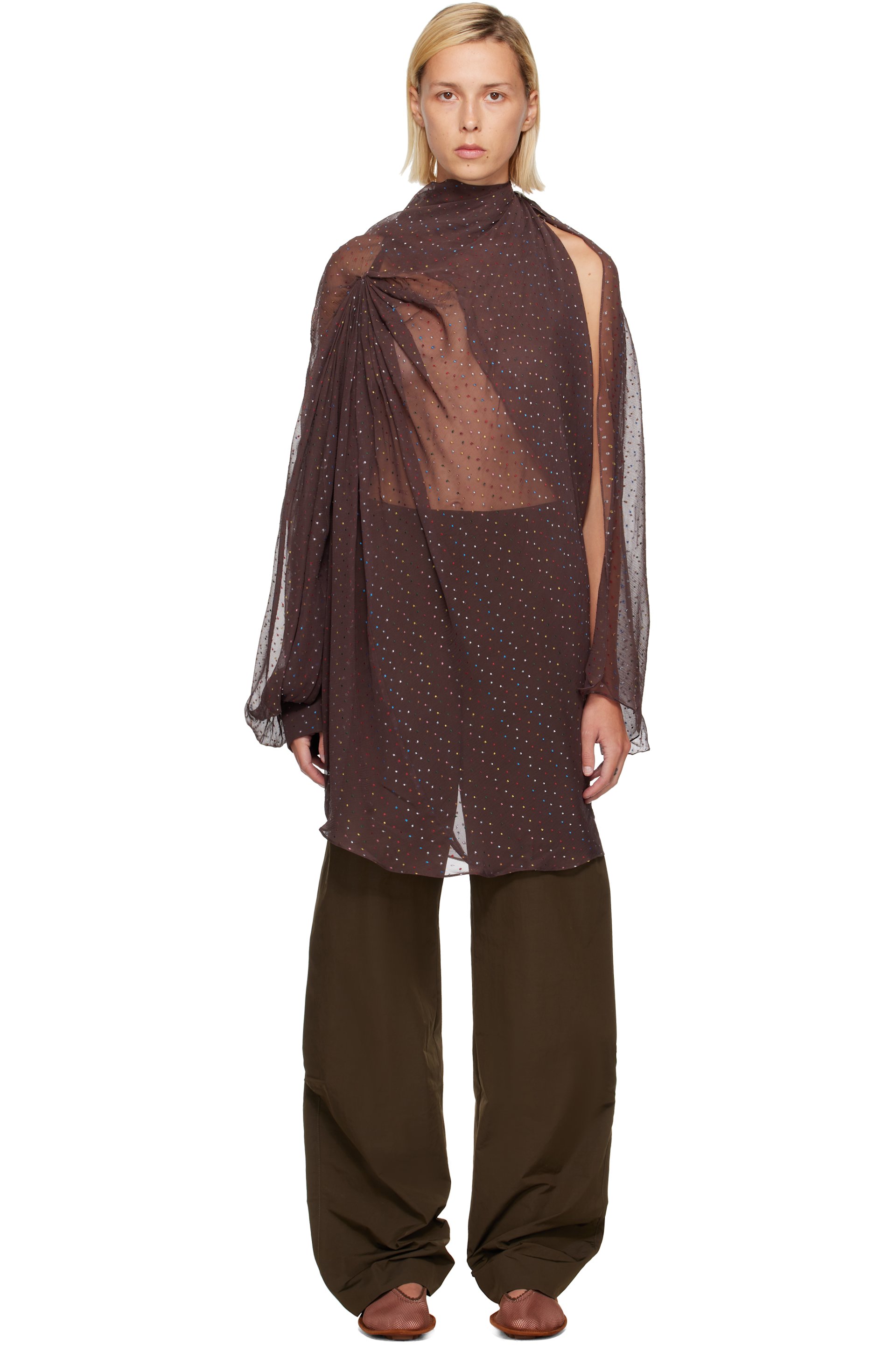 Kiko Kostadinov - Brown Caspian Minidress