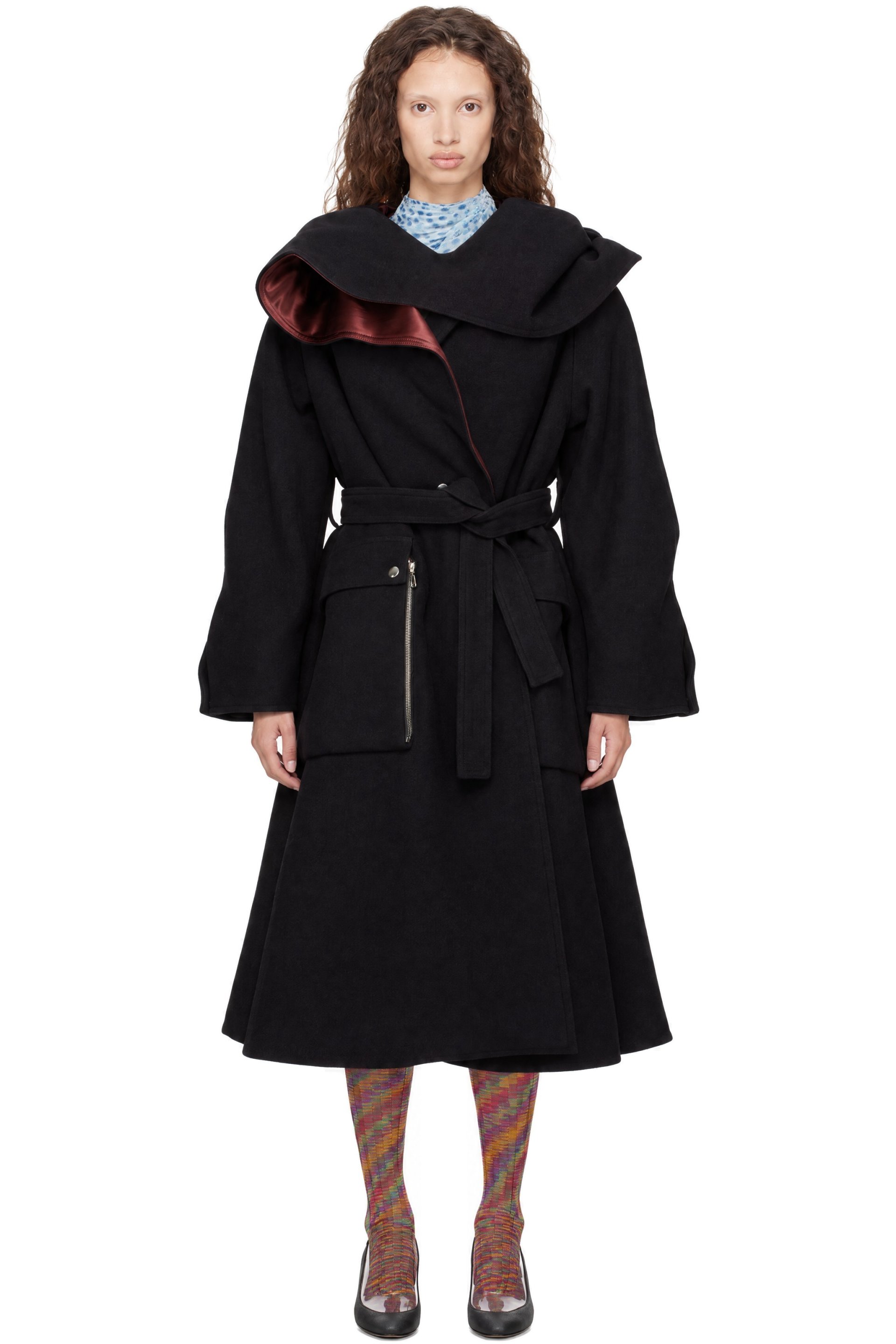 Kiko Kostadinov - Navy Siskin Hooded Coat
