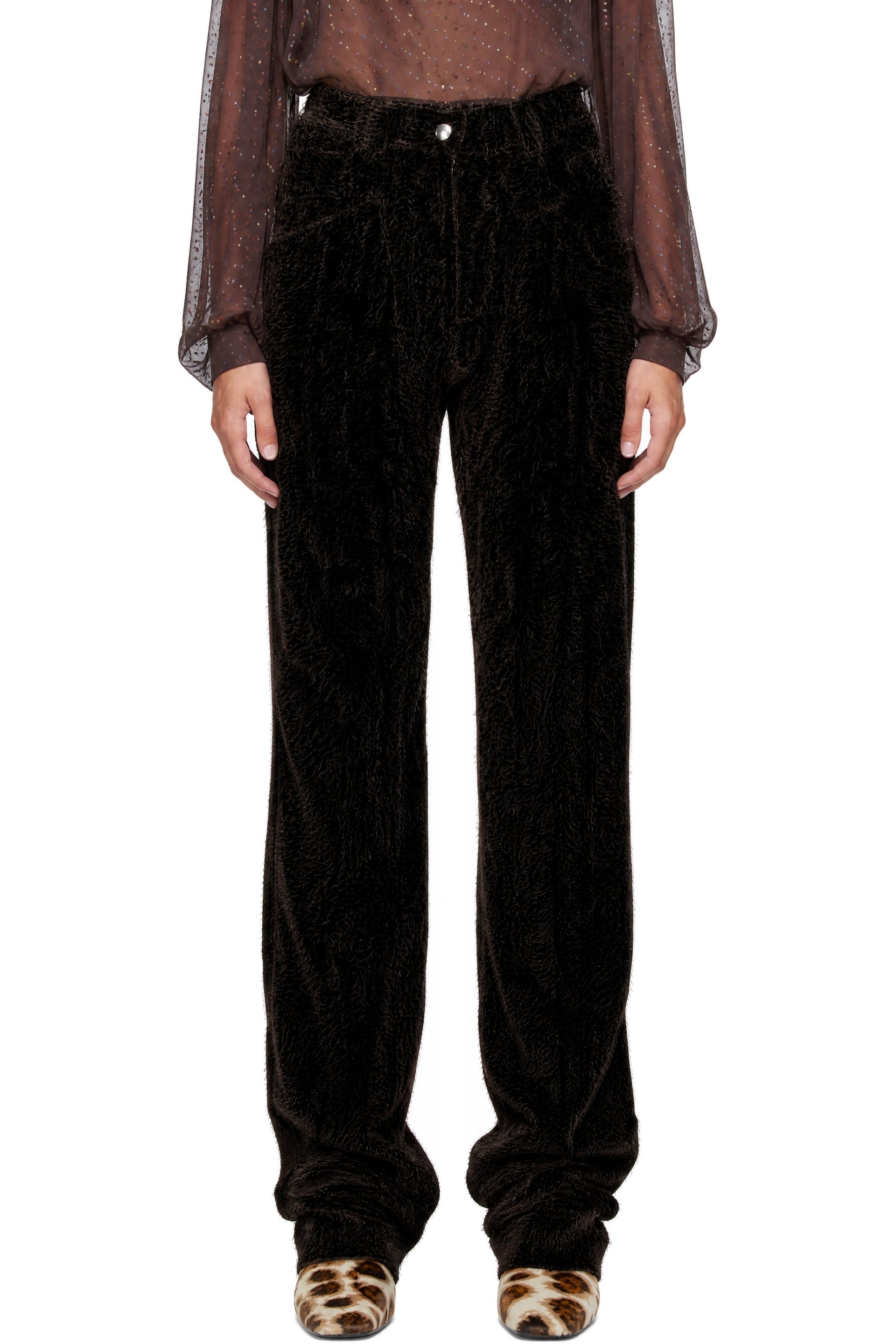 Kiko Kostadinov - Black & Brown Cassowary Trousers