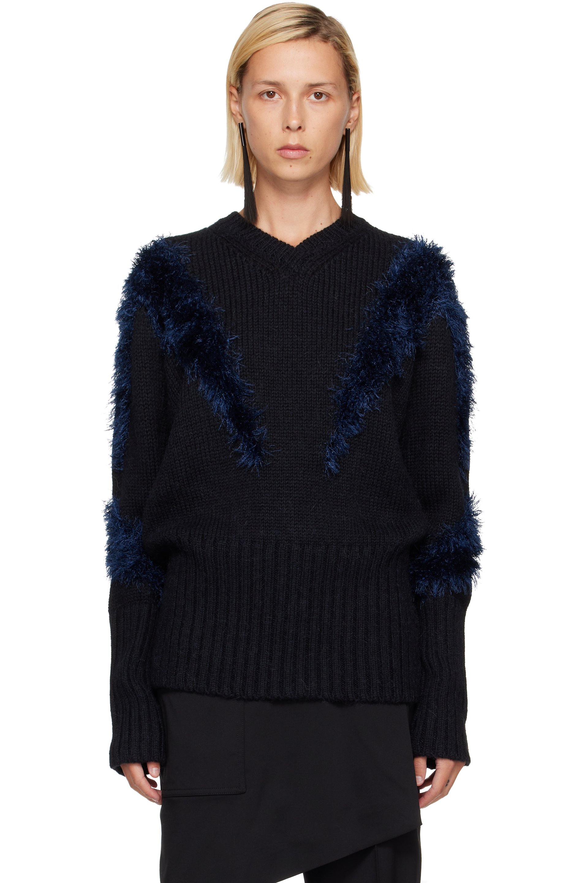 Kiko Kostadinov - Black & Navy Macaw Sweater