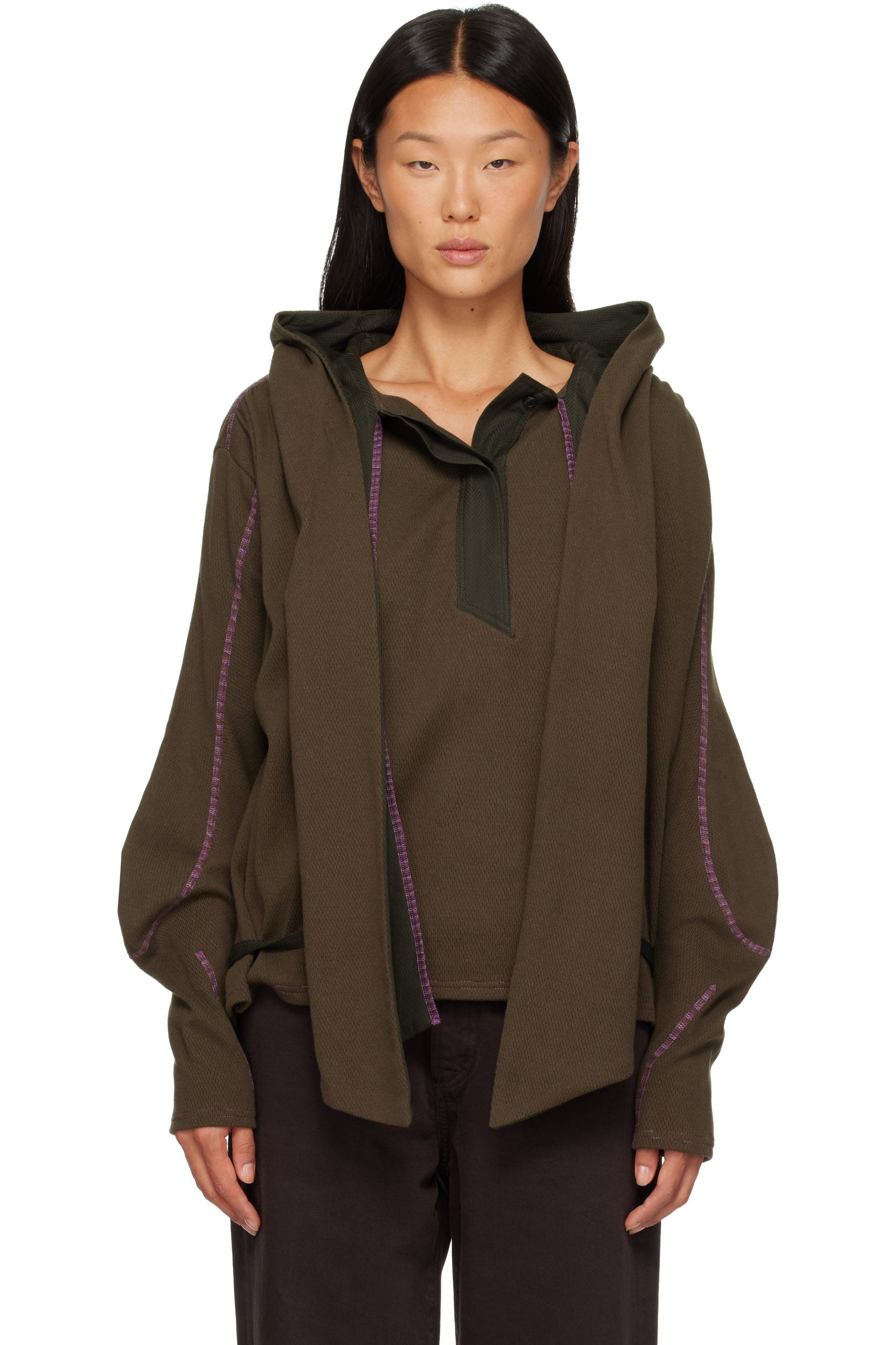 Kiko Kostadinov - Khaki Petrel Pullover Hoodie