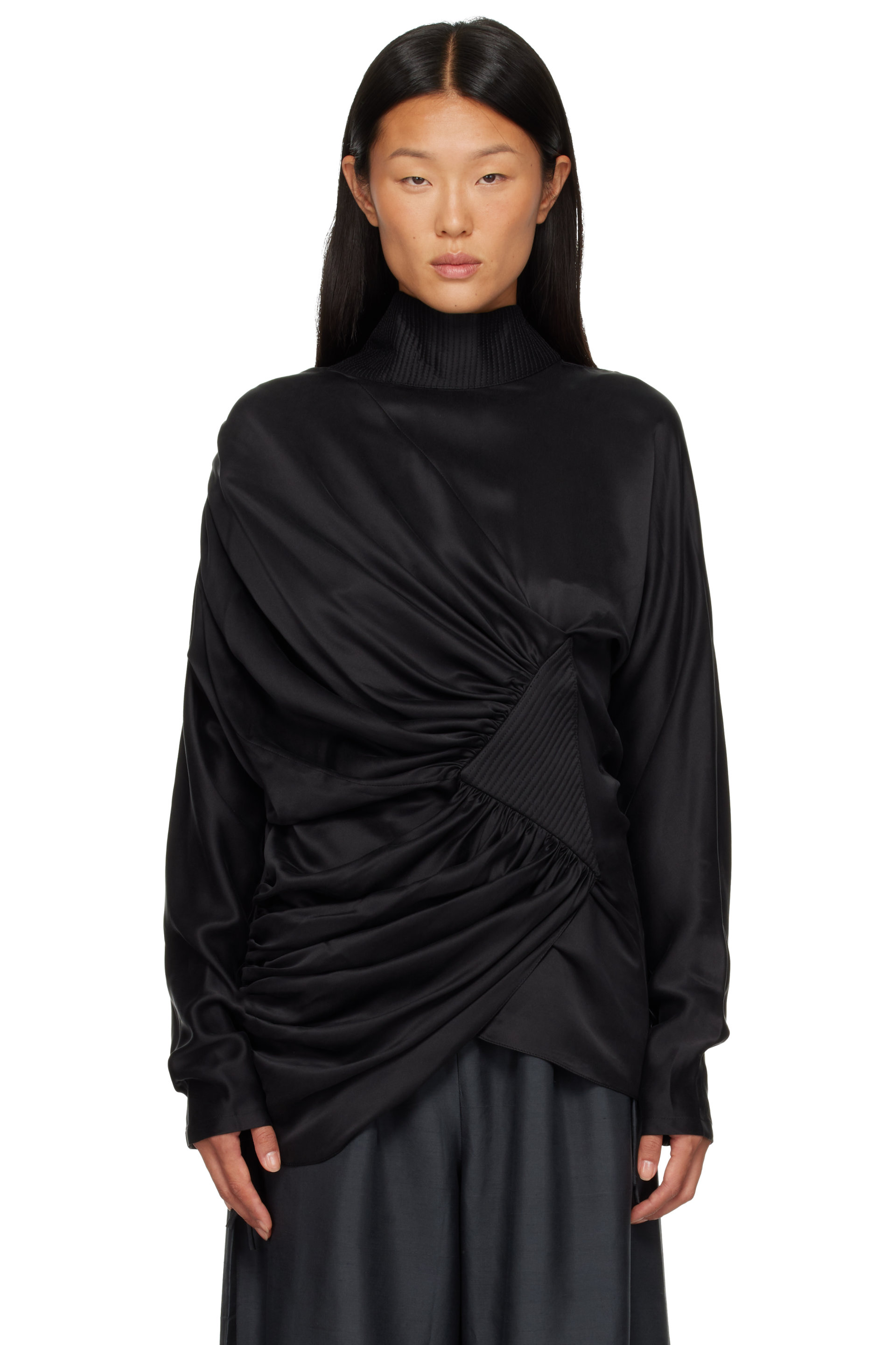 Kiko Kostadinov - Black Jacana Blouse
