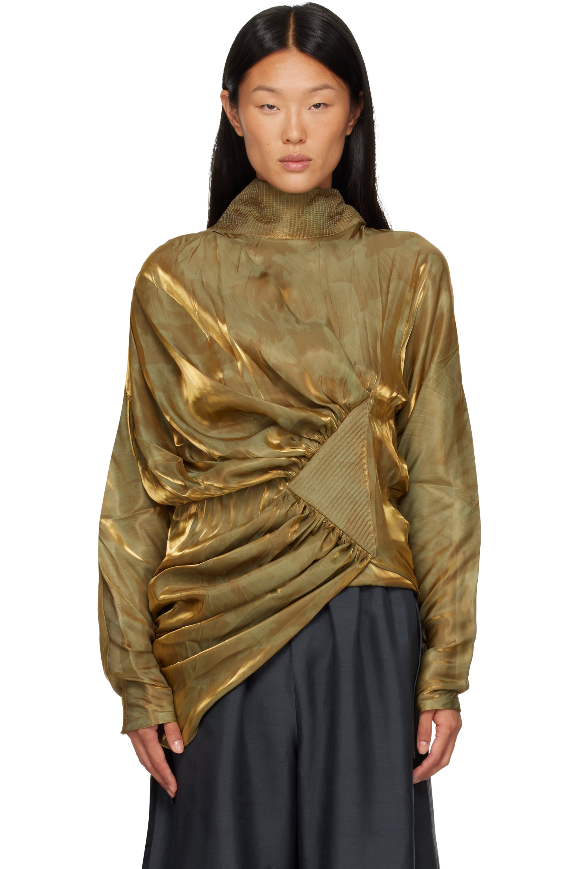 Kiko Kostadinov - Gold Jacana Blouse