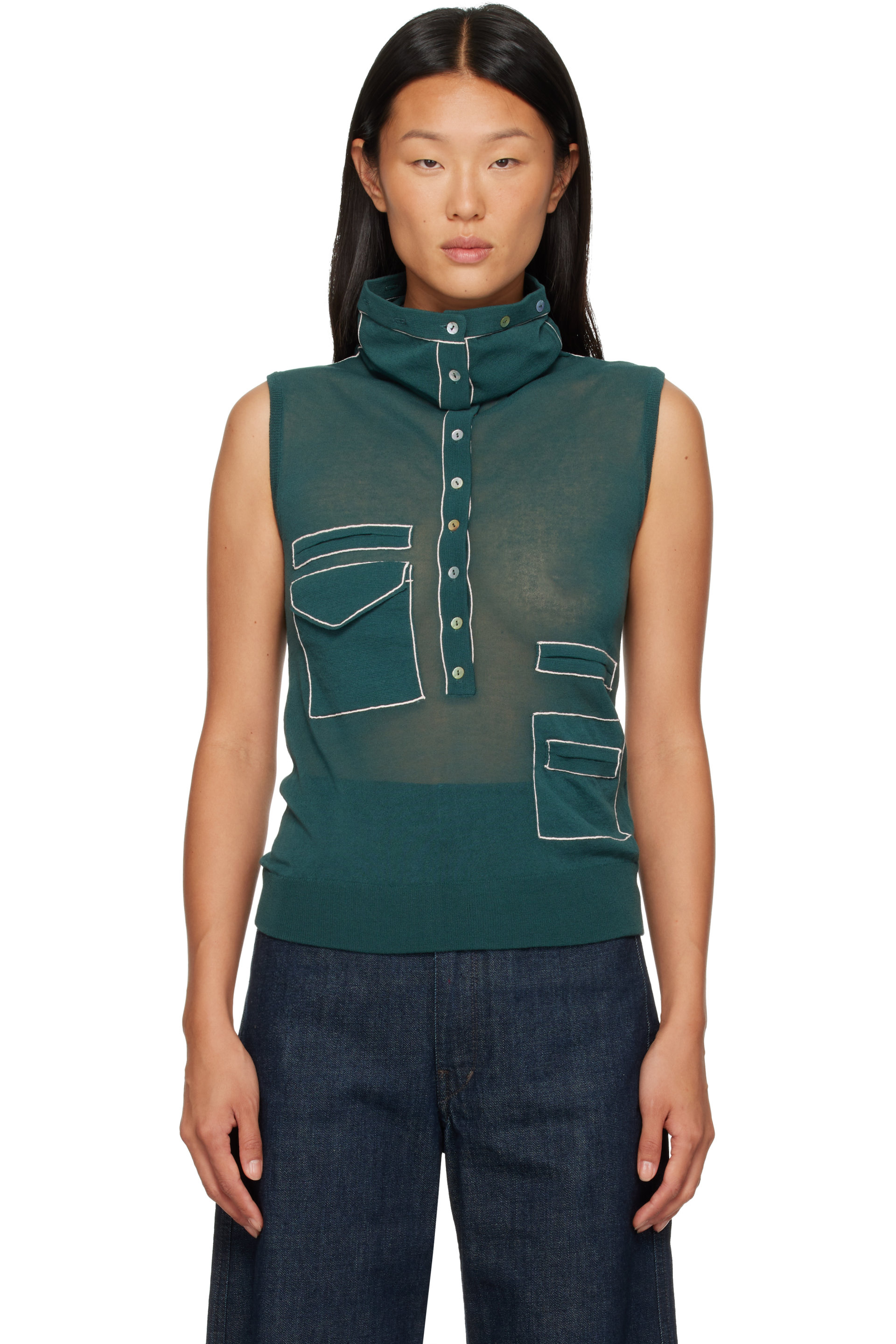 Kiko Kostadinov - Green Kreiner Turtleneck