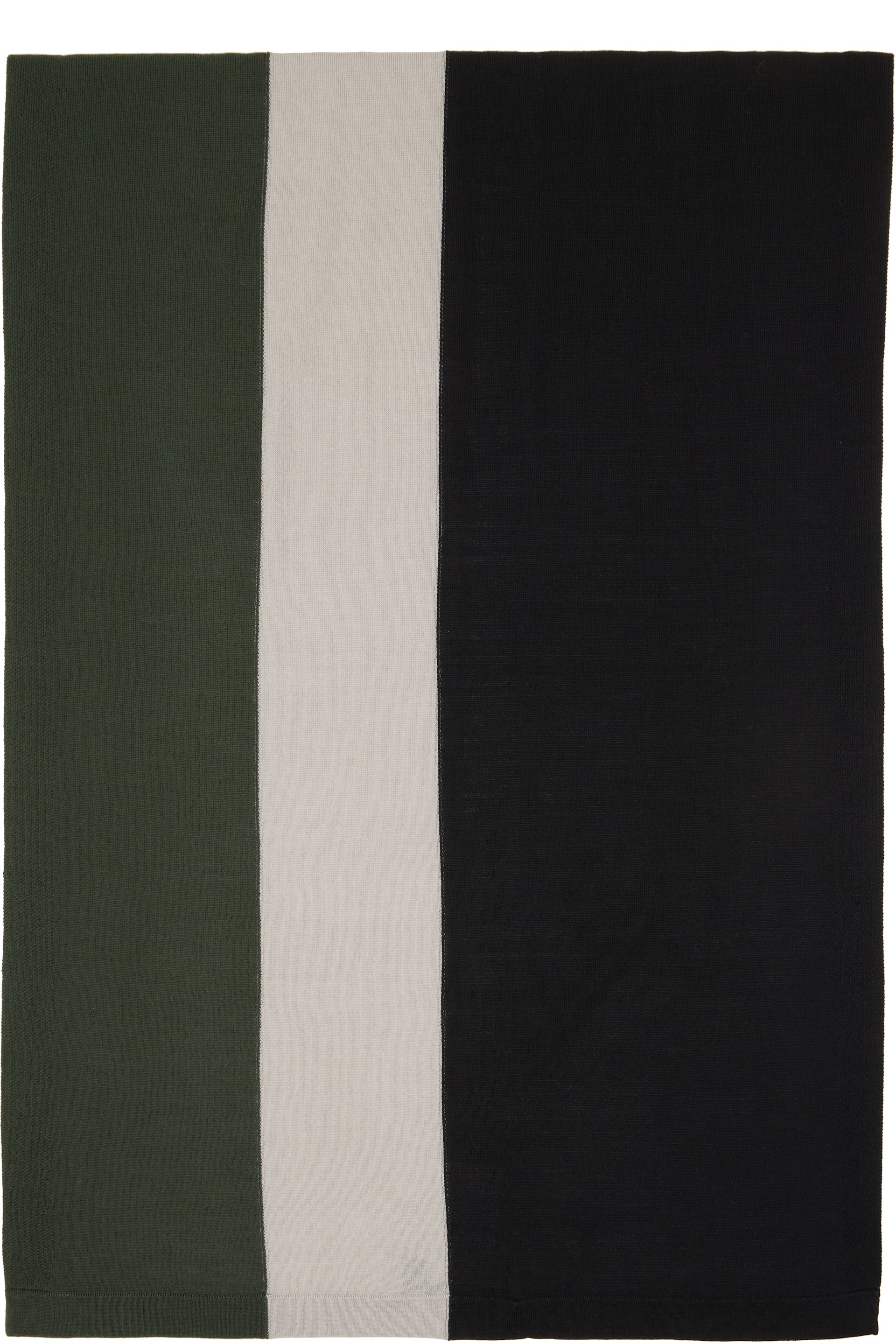 Kiko Kostadinov - Black & Khaki Sigo Knit Scarf
