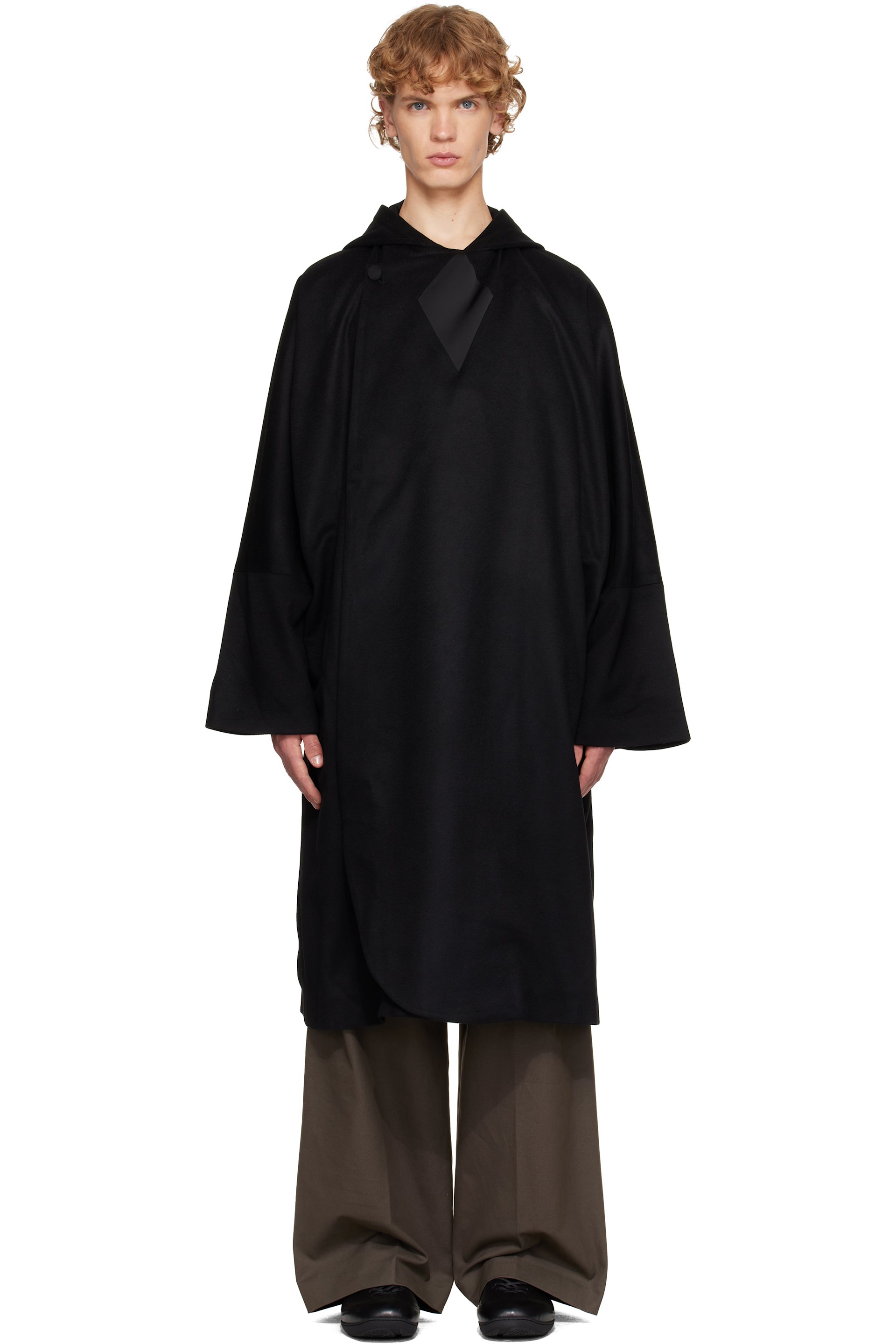 Kiko Kostadinov - Black Munno Hooded Coat