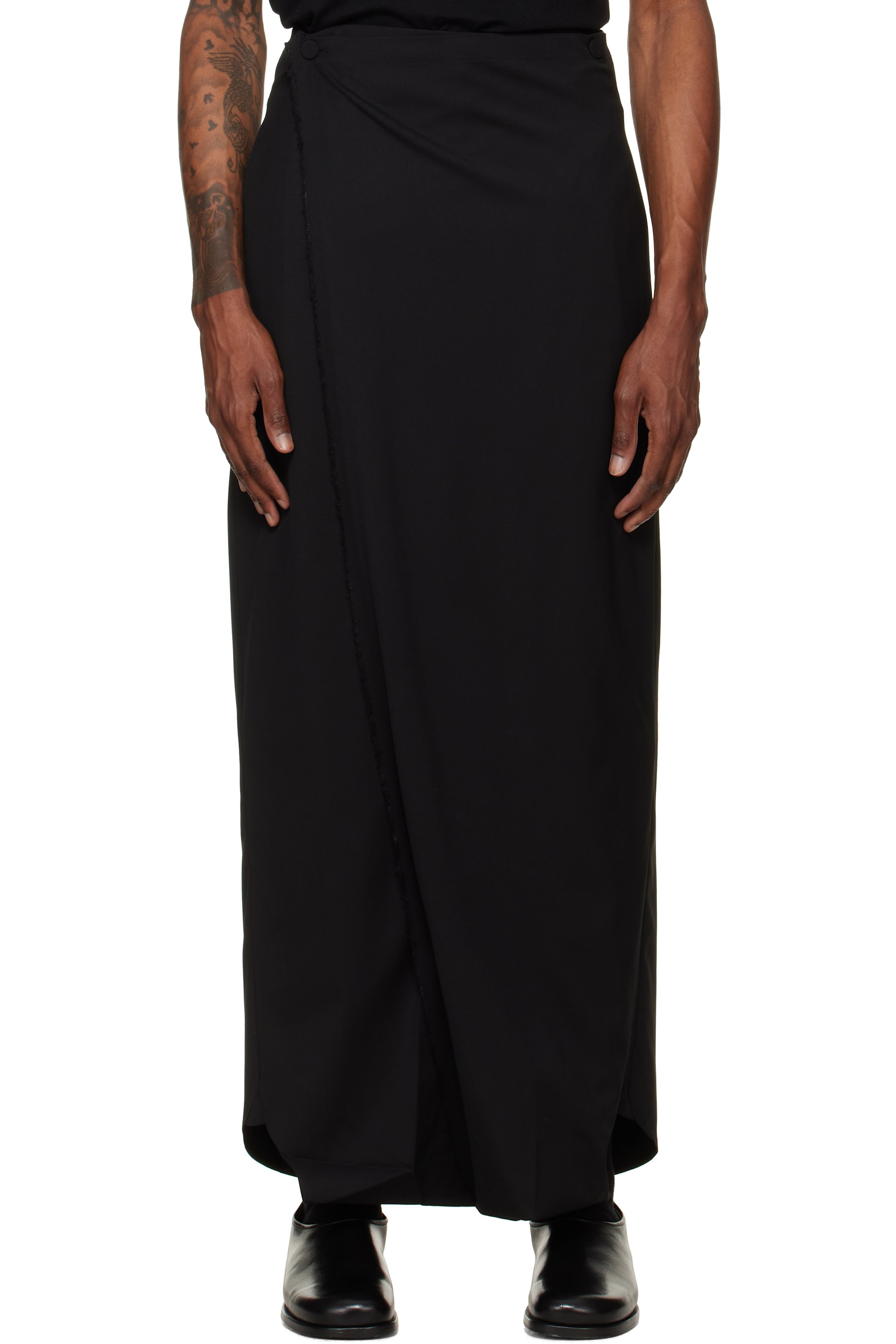 Kiko Kostadinov - Black Cursus Drape Trousers