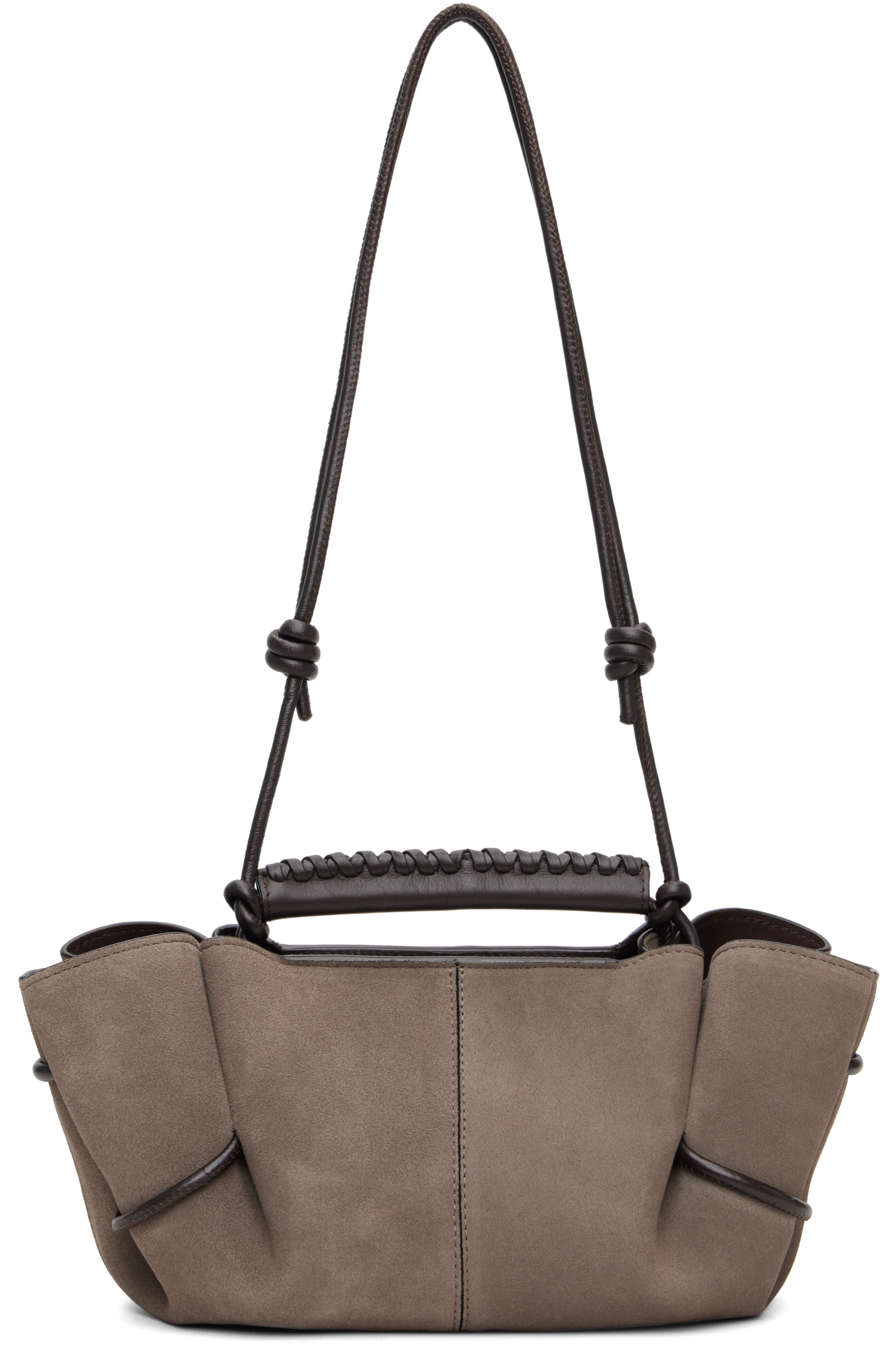 HEREU - Gray Arta Mini Suede Bag