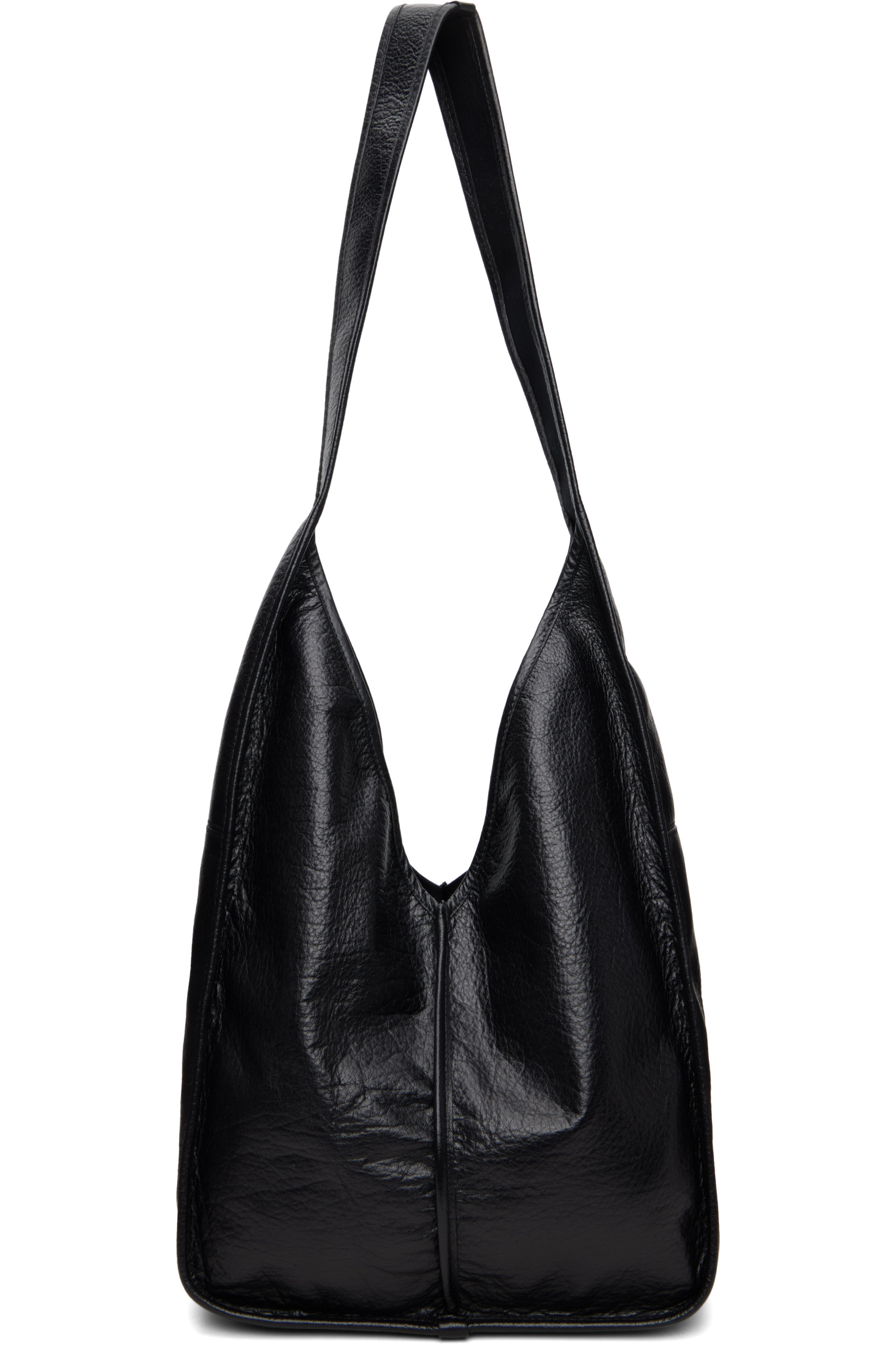 HEREU - Black Calella Crossbody Tumbled Bag