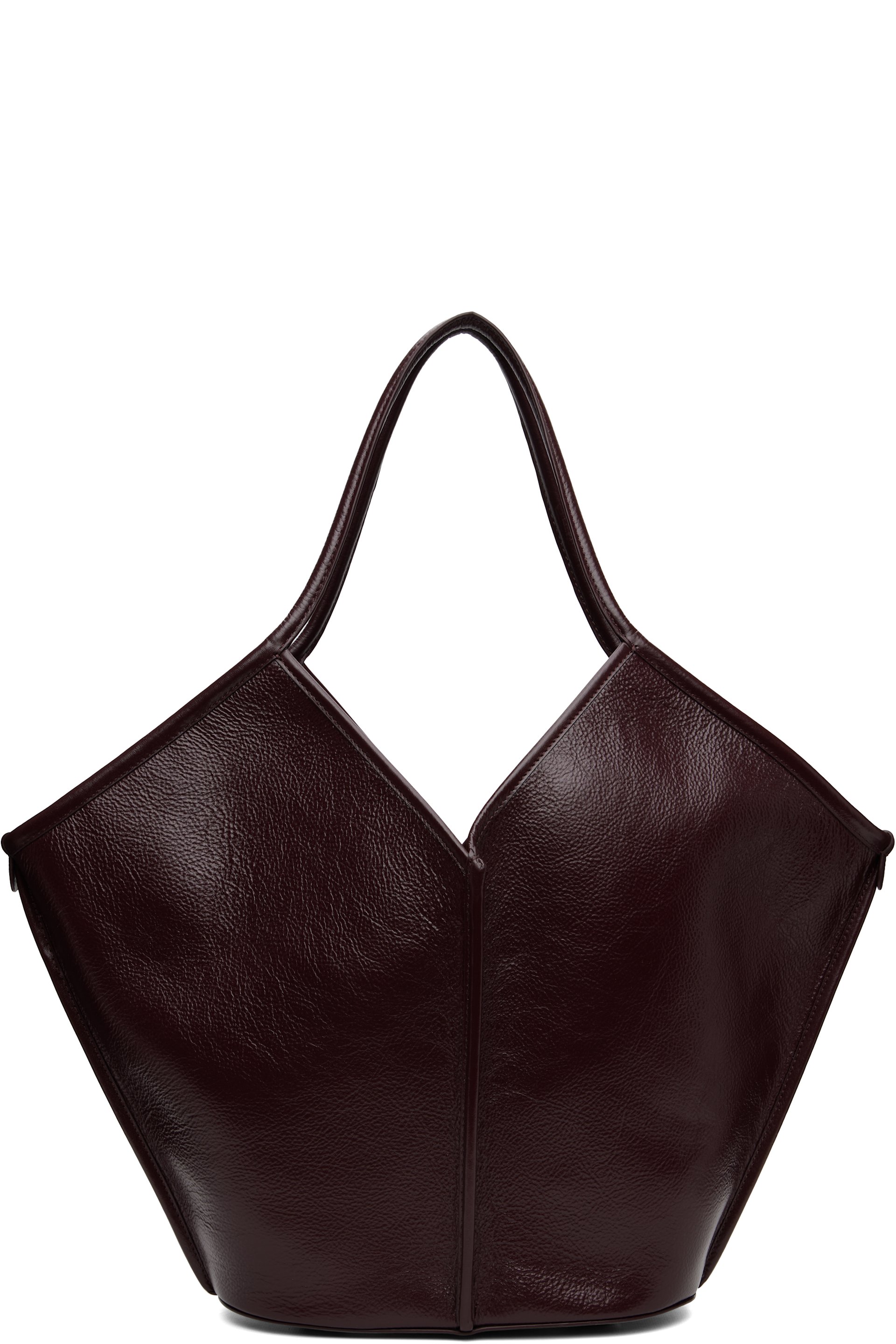 HEREU - Burgundy Calella Distressed Tote