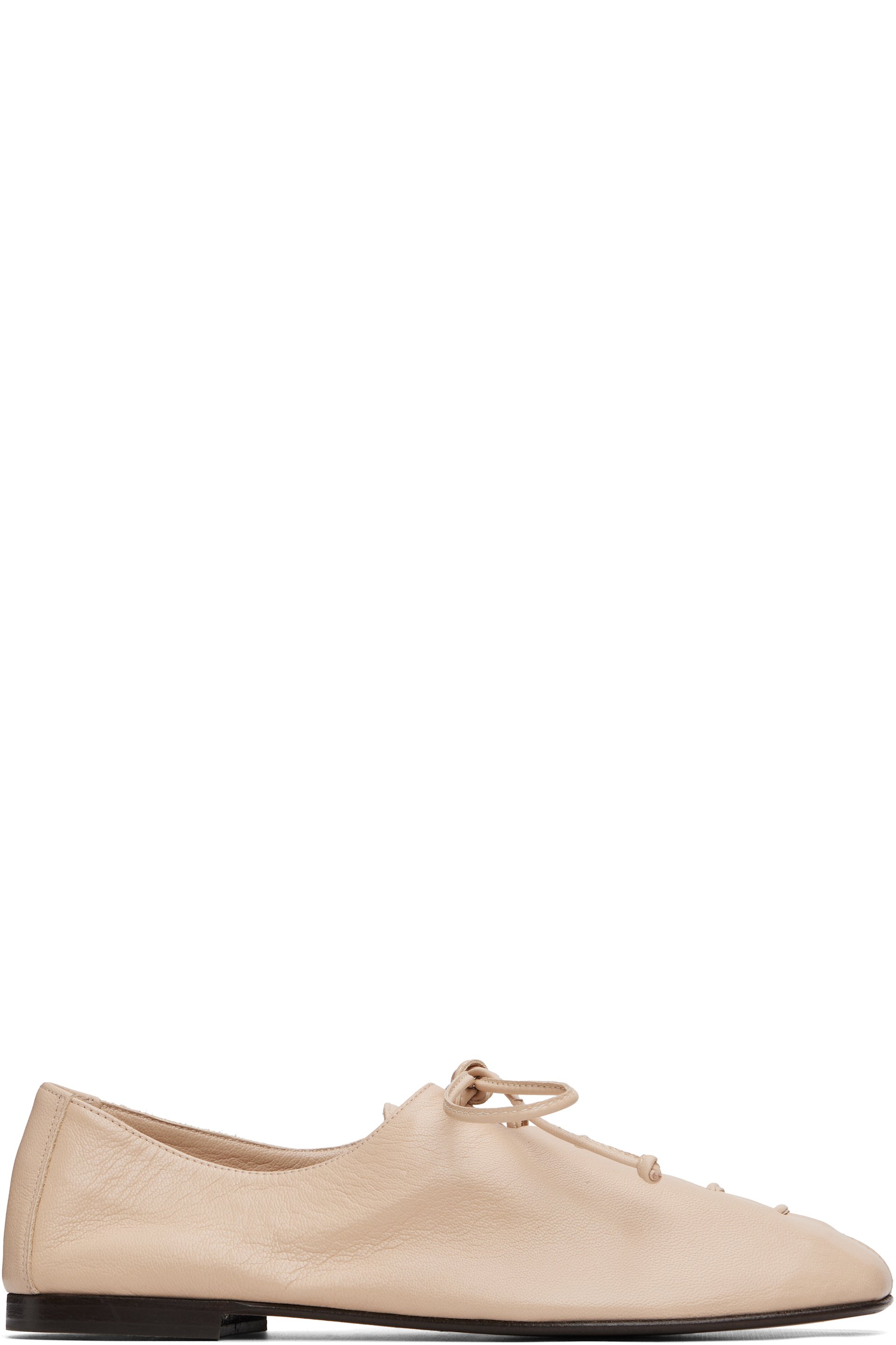 HEREU - Beige Plegada Supple Shiny Loafers