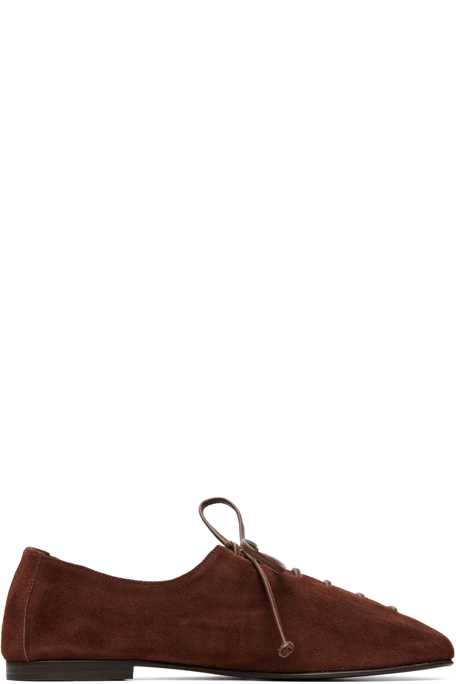 HEREU - 棕色 Plegada Suede 牛津鞋