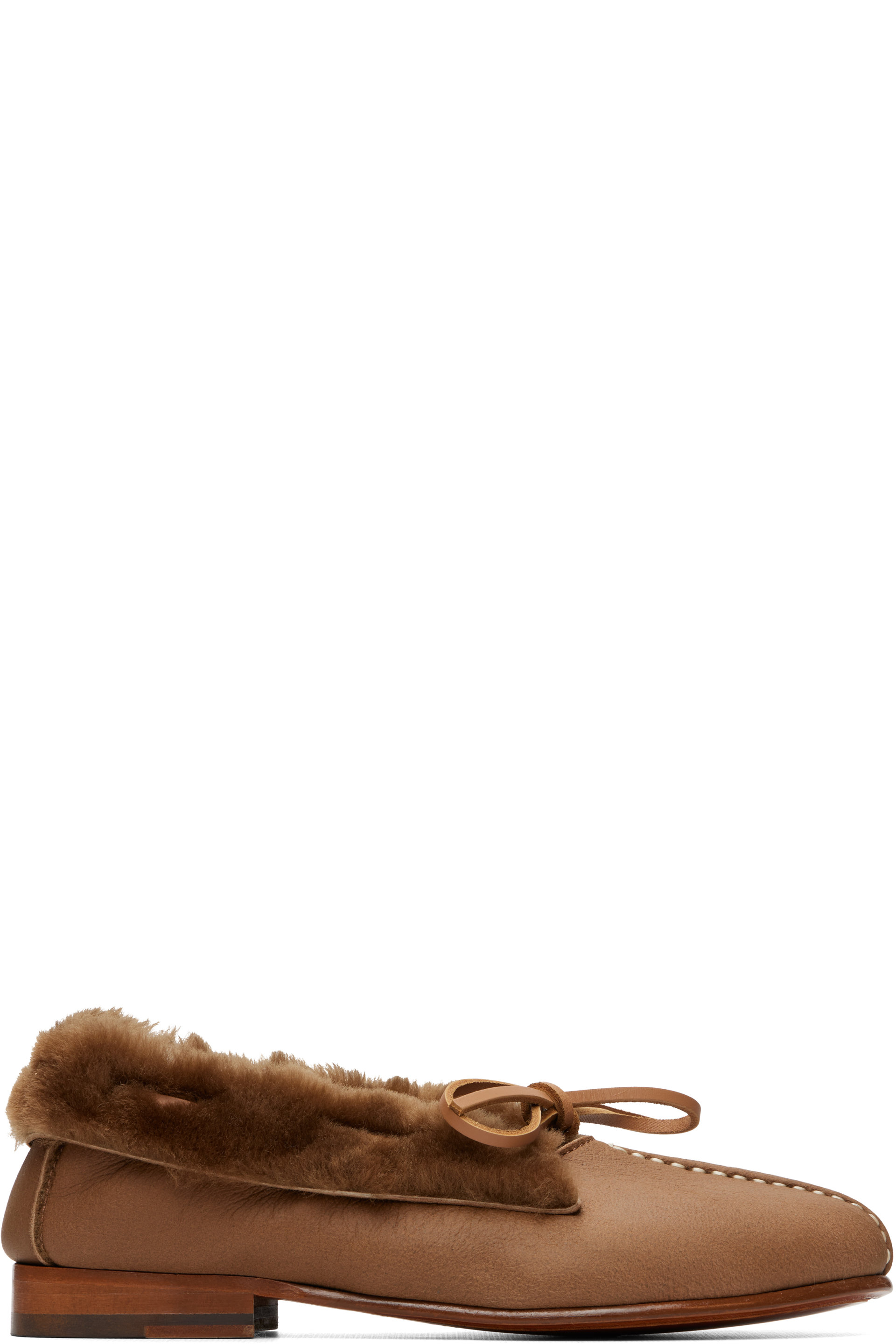 HEREU - 黄褐色 Tilla Shearling 乐福鞋