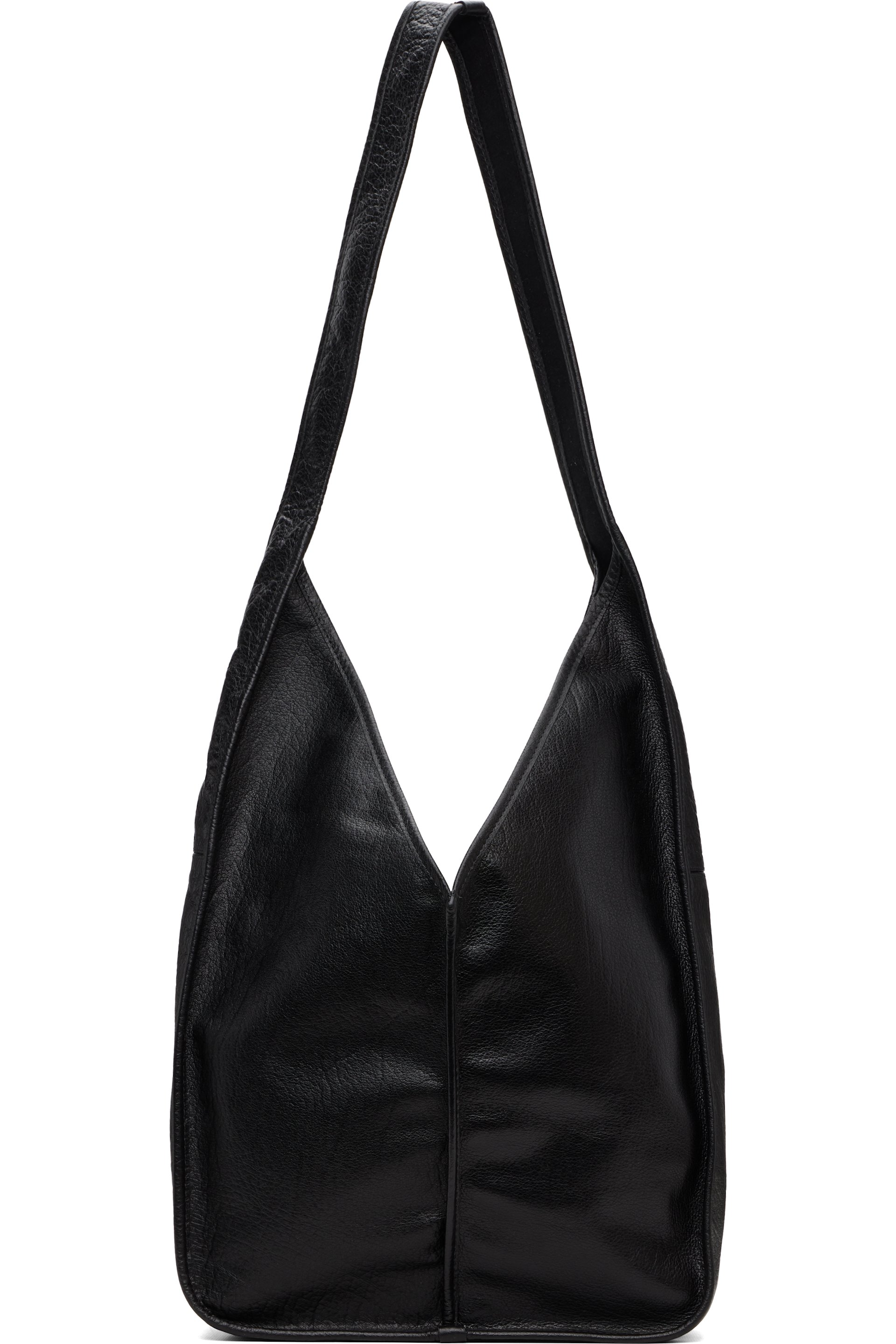 HEREU - Black Calella Crossbody Tumbled Tote