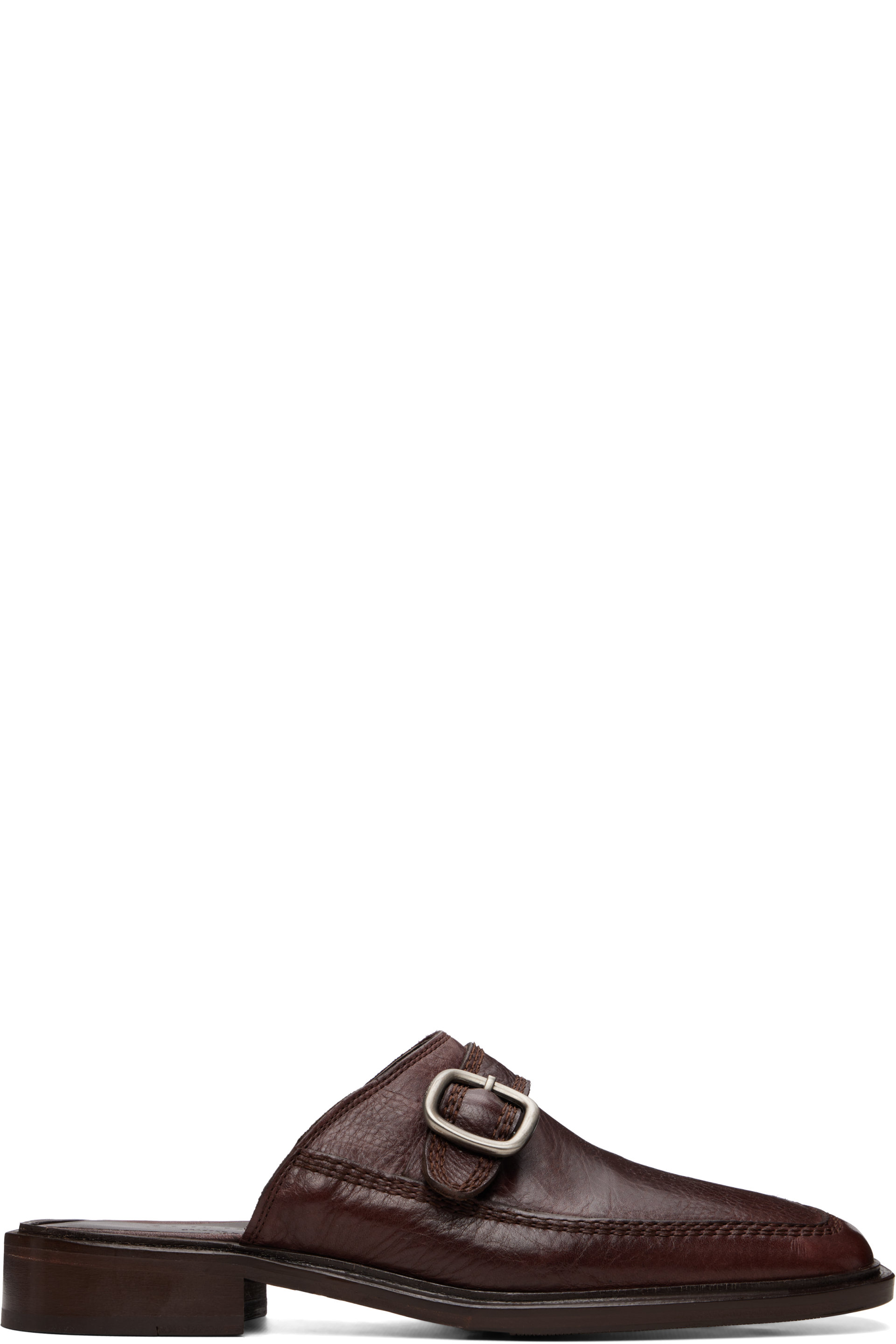 HEREU - Burgundy Bernat Mule Loafers