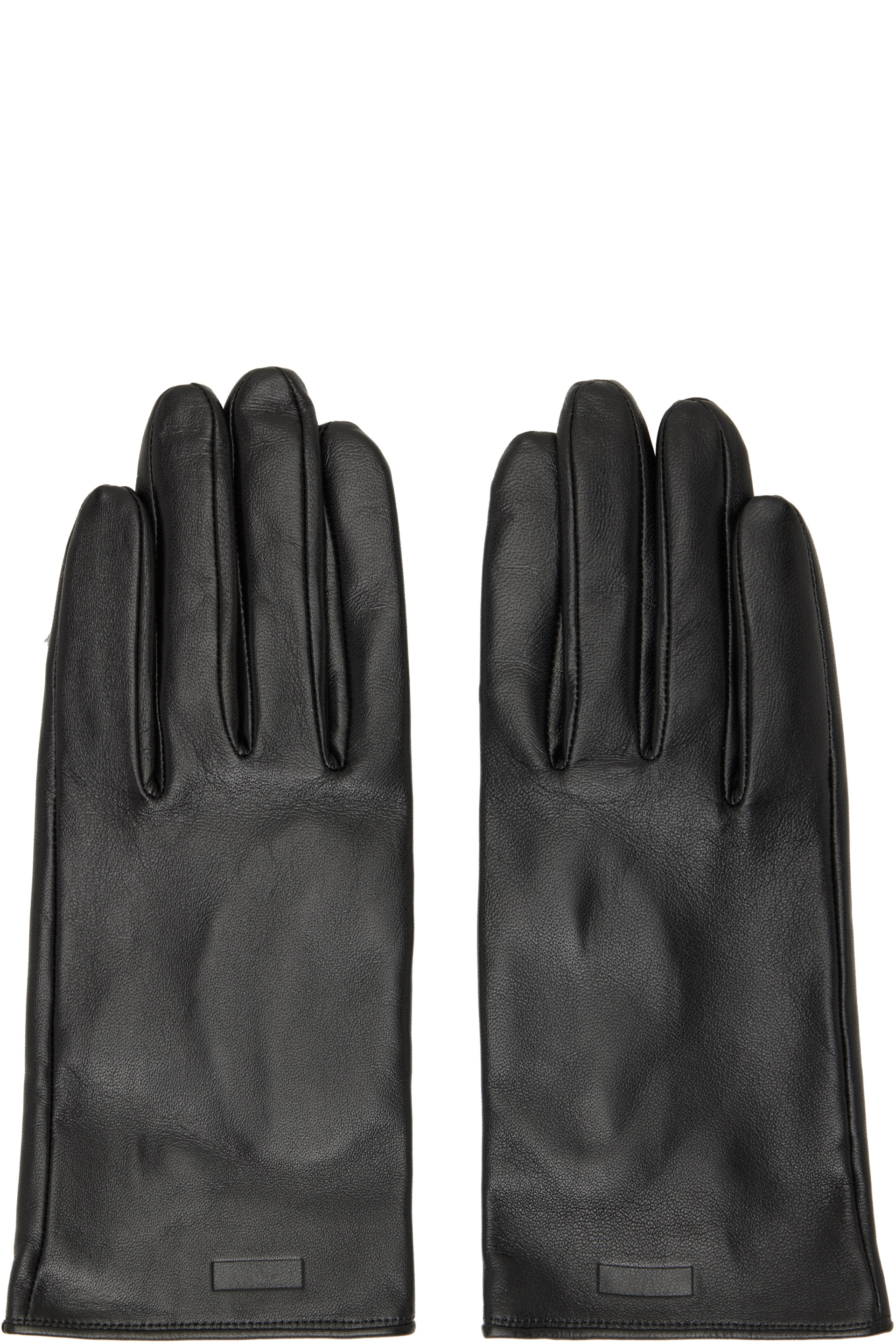 ssstein - Black Leather Gloves