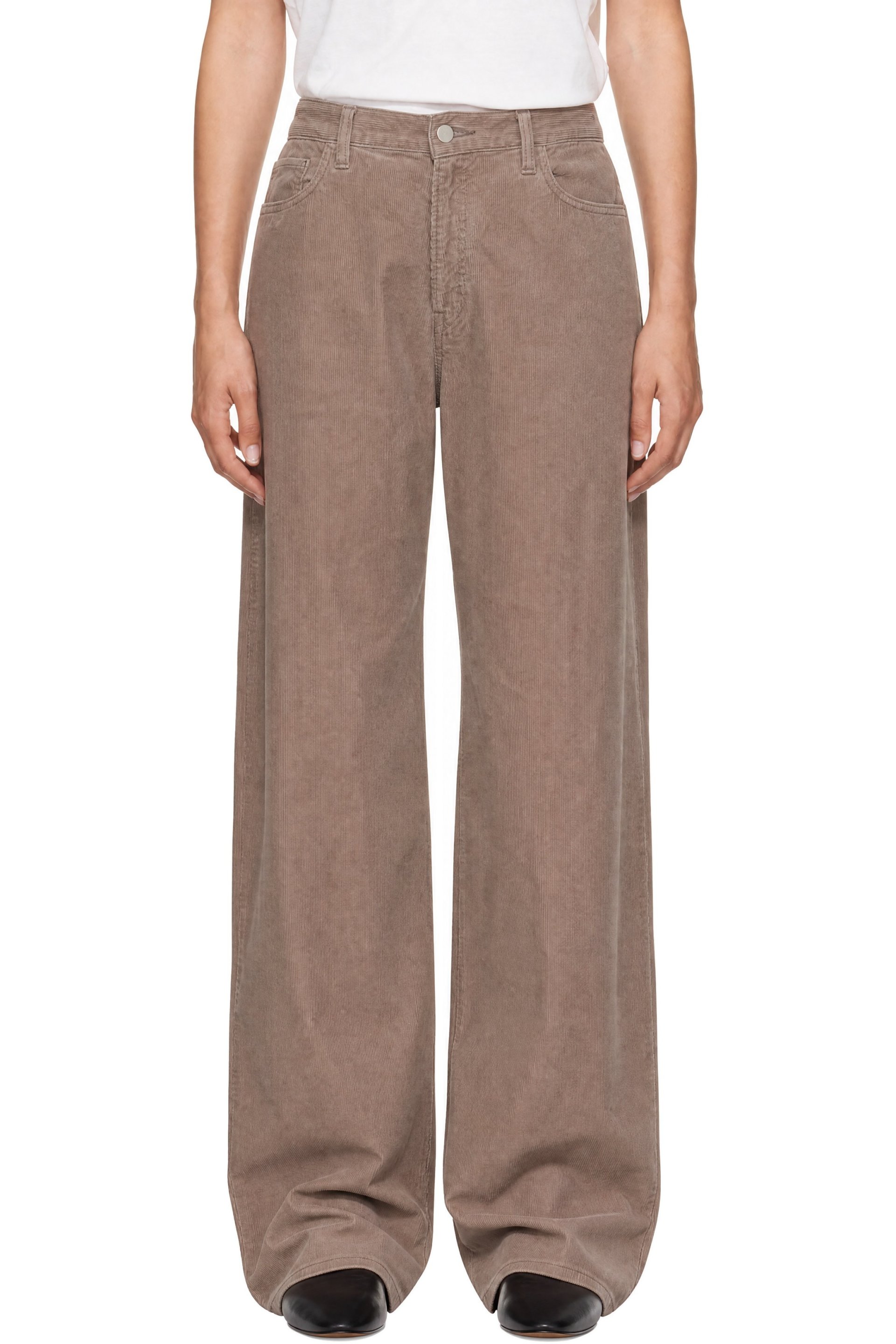 ssstein - Taupe Relaxed Fit Vintage Corduroy Trousers