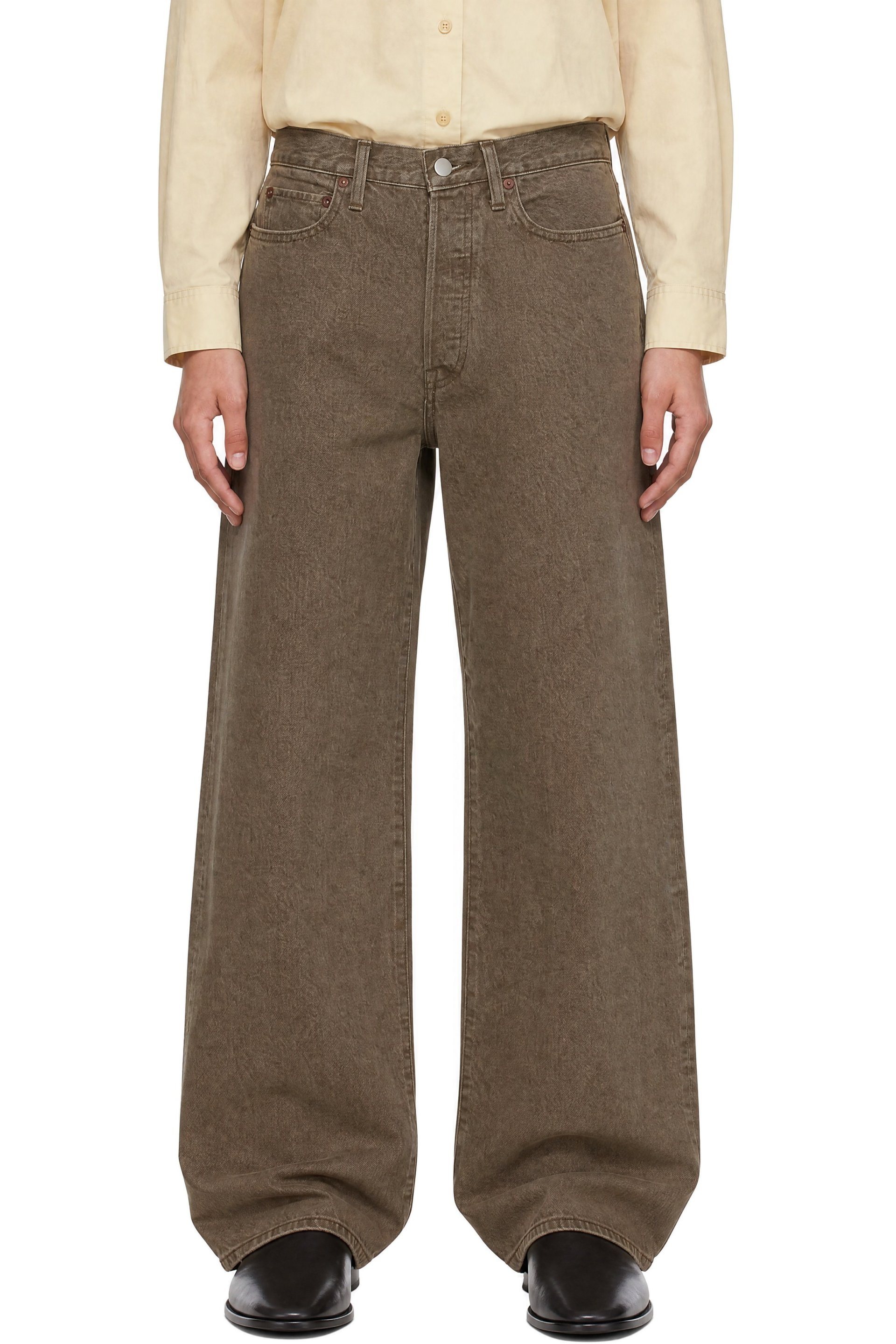 ssstein - Khaki Loose Color Jeans