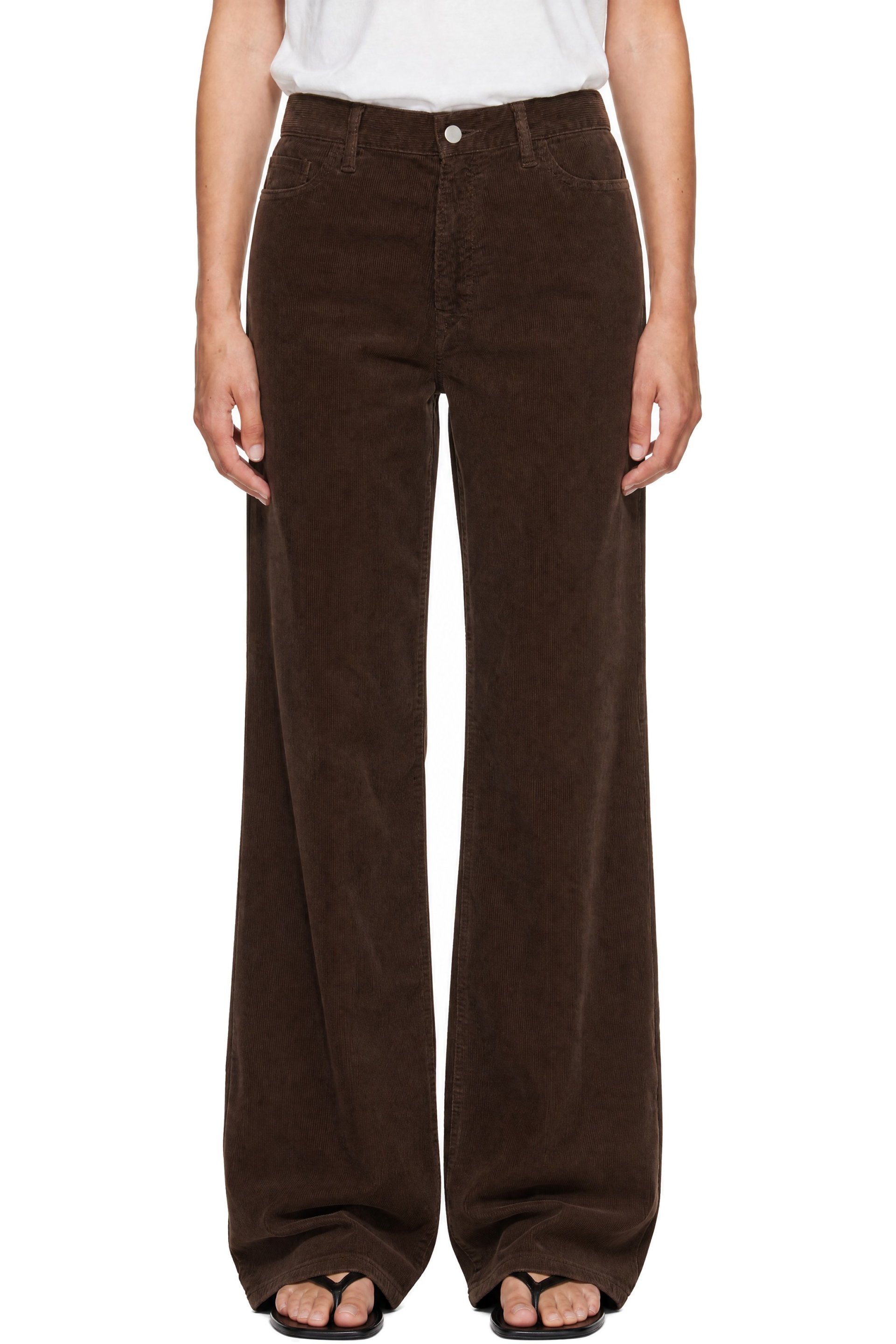 ssstein - Brown Relaxed Fit Vintage Corduroy Trousers