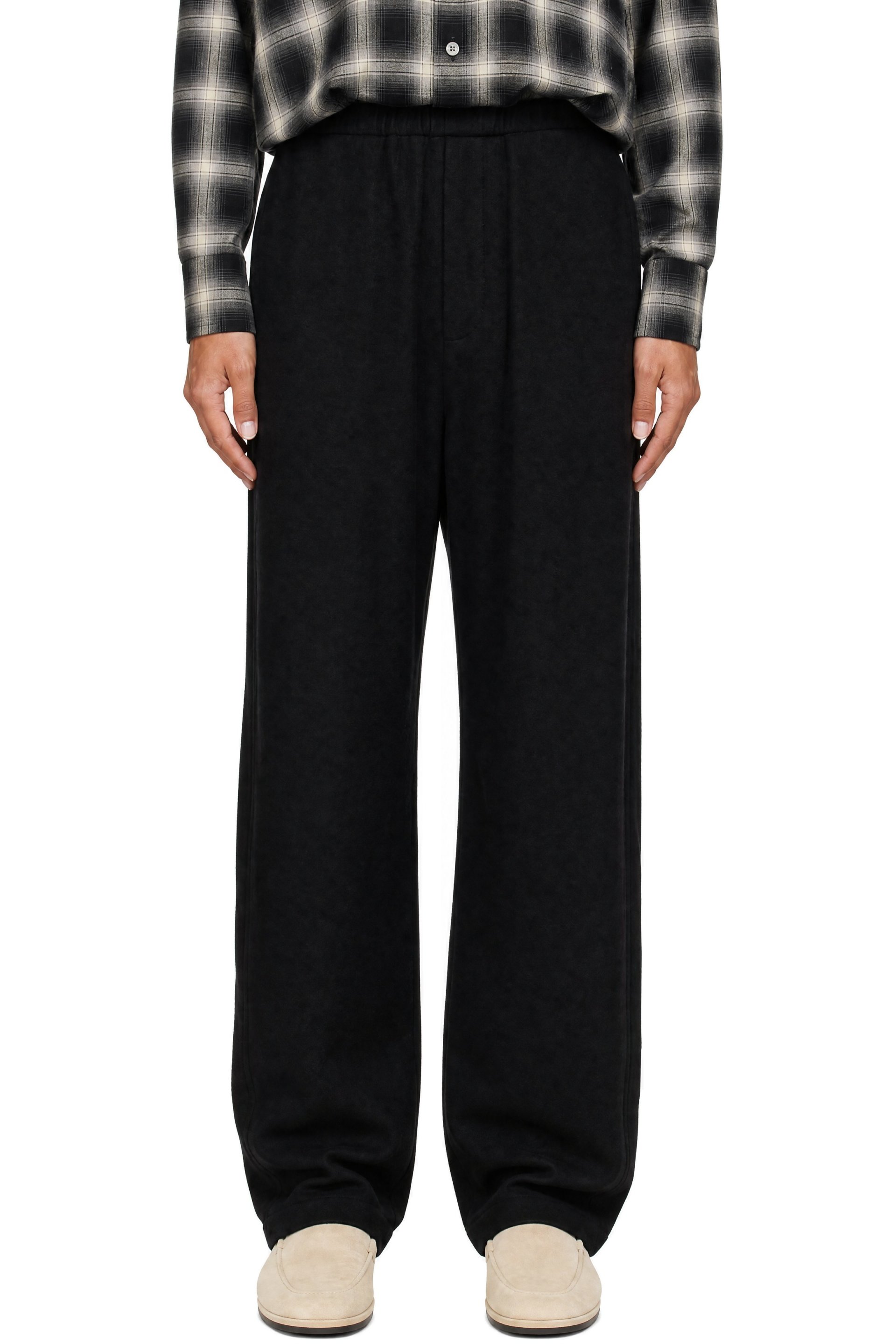 ssstein - Black Fleece Twist Trousers