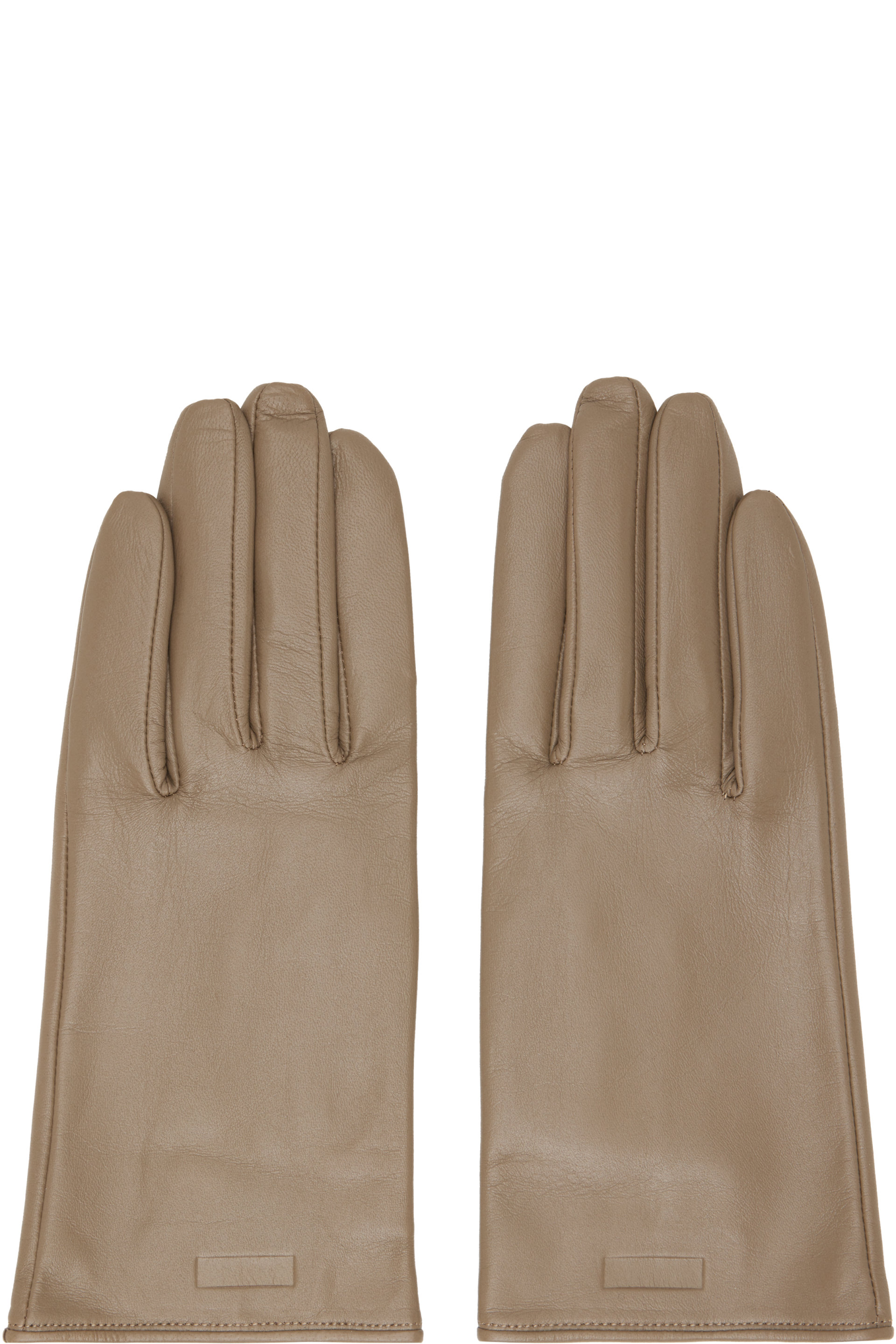 ssstein - Taupe Leather Gloves