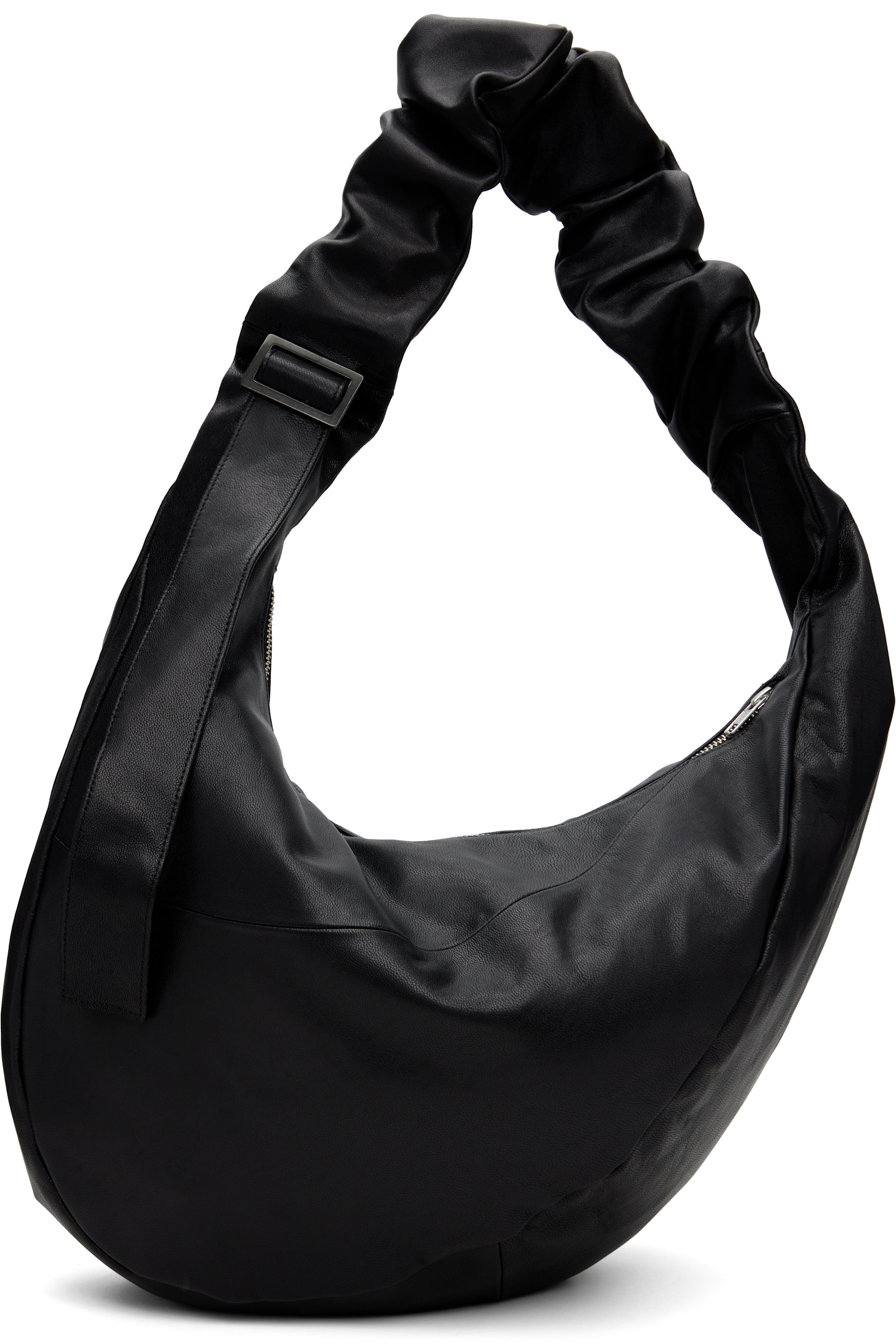 ssstein - Black Goat Leather Twist Shoulder Bag