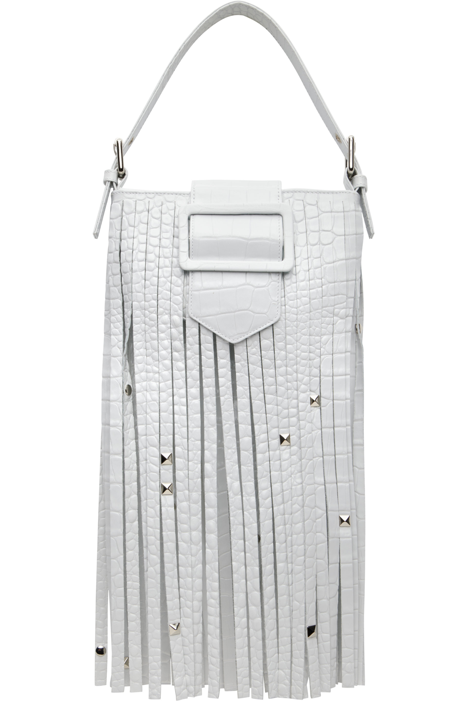 VAQUERA - White Mini Fringe Bag