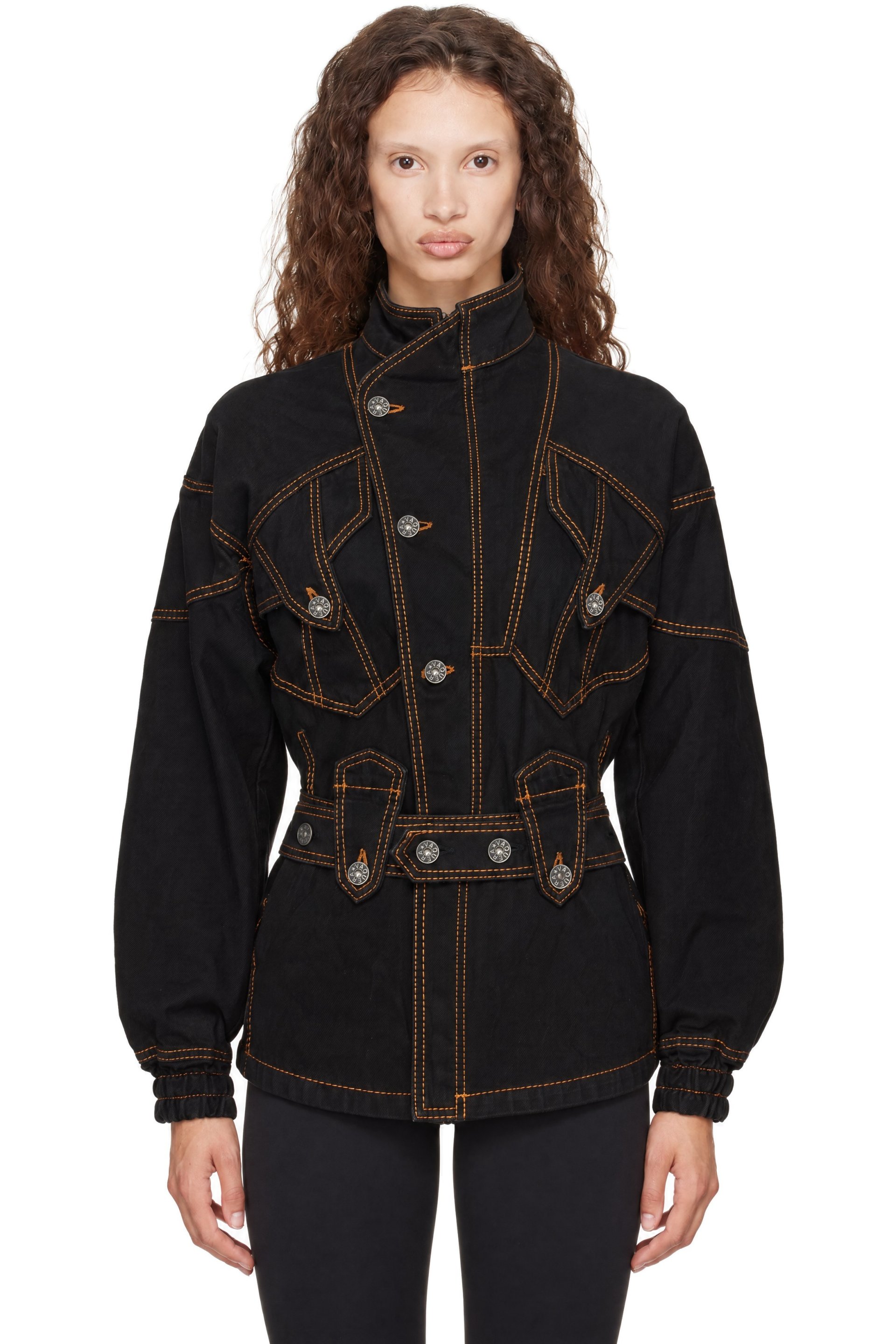 VAQUERA - Black Belted Denim Jacket