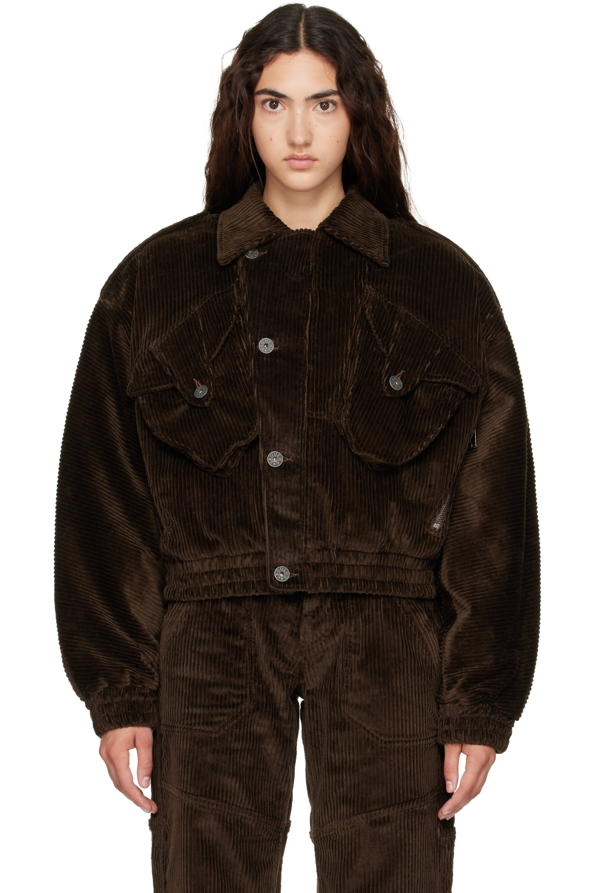VAQUERA - Brown Quilted Corduroy Jacket