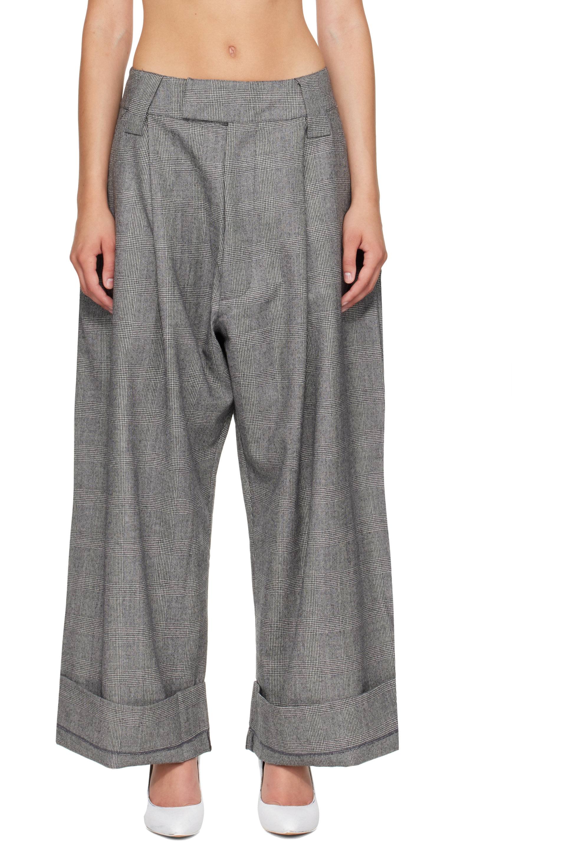 VAQUERA - Gray Wool Baby Trousers