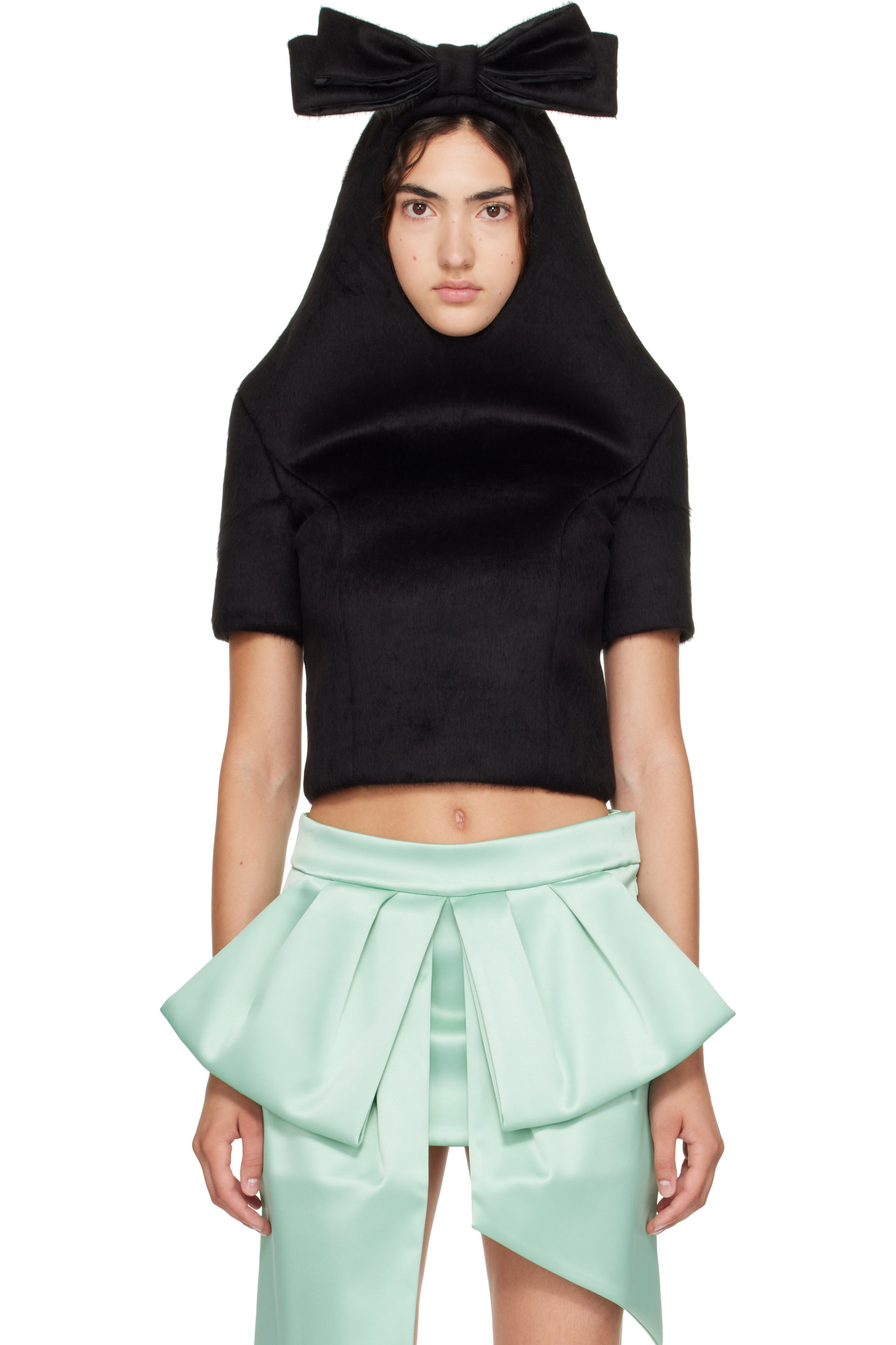 VAQUERA - Black Neoprene Bow Top