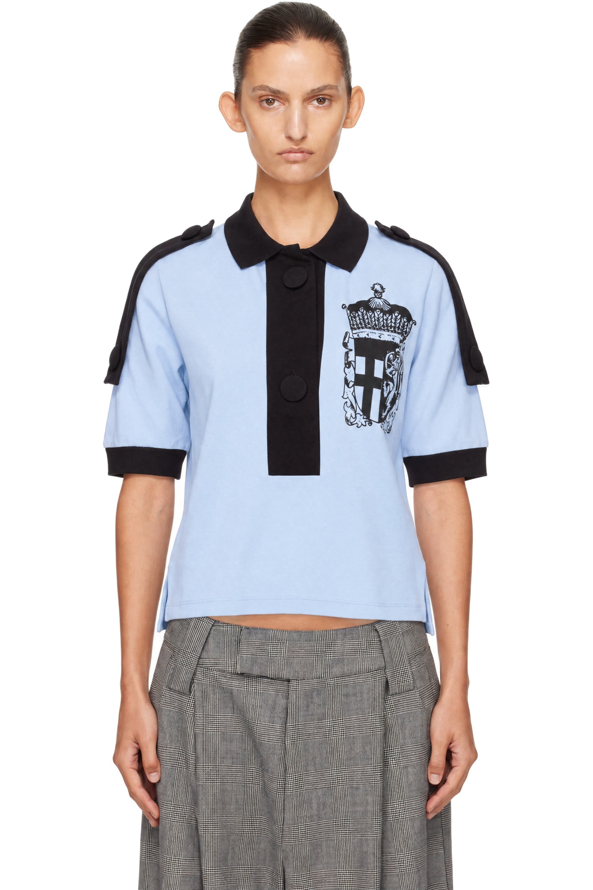 VAQUERA - Blue Crest Knit Polo