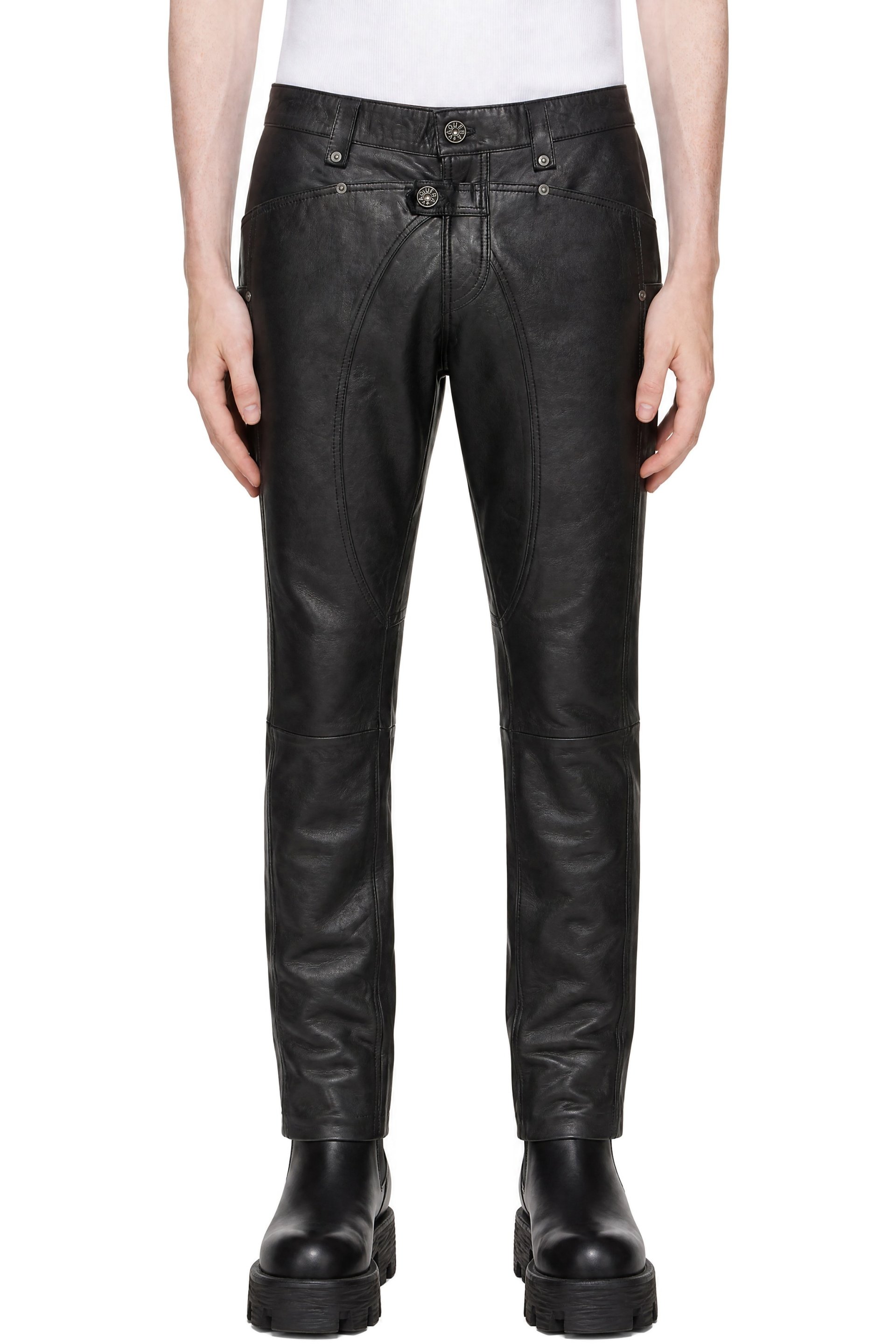 VAQUERA - Black Leather Daddy Pants